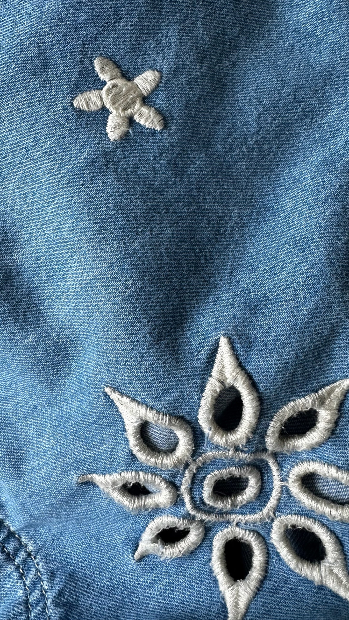 Oliver Bonas blue denim jeans mini dress small UK 10 vgc