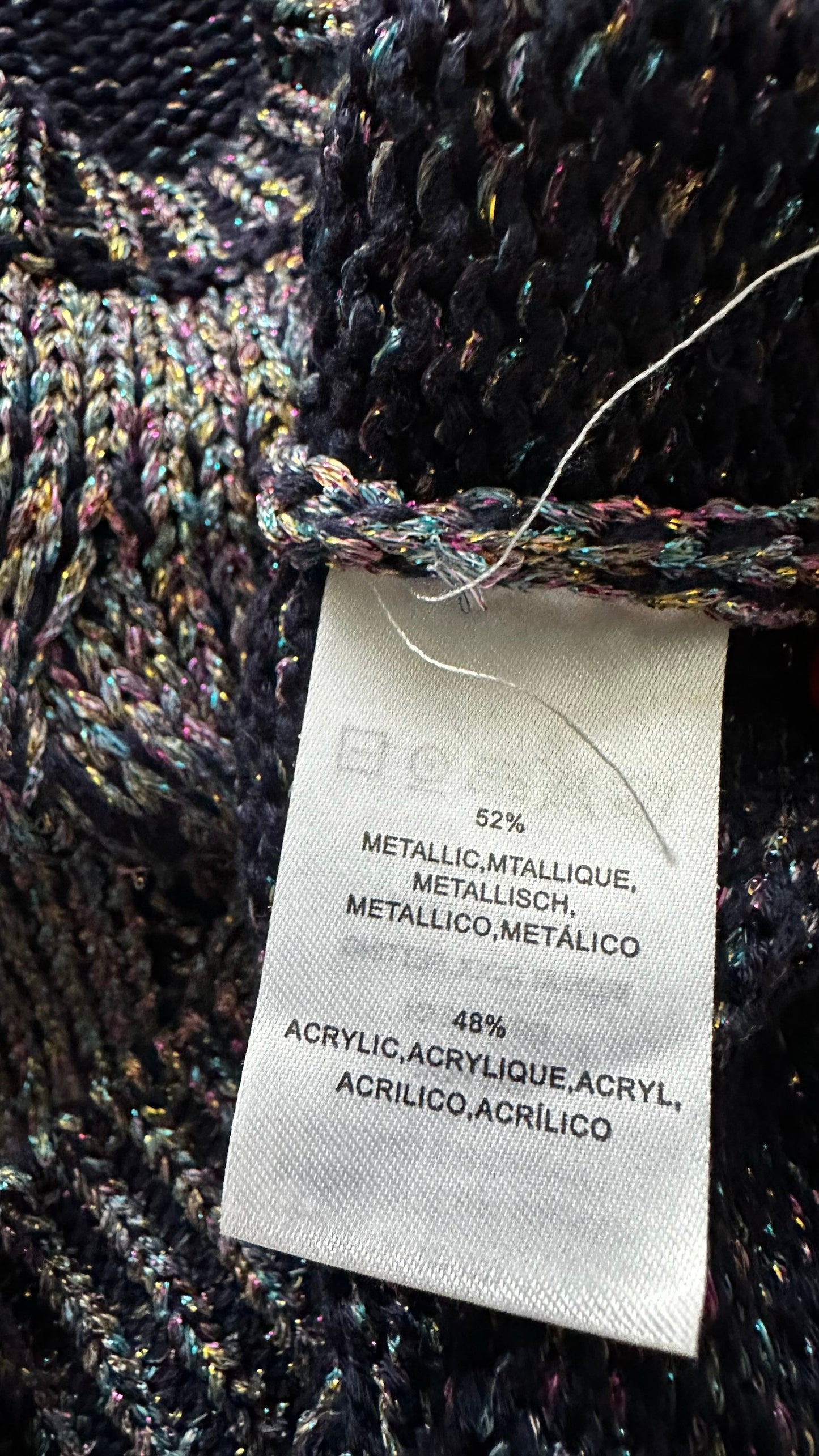 Stitches & Stripes @ Anthropologie lilac multi colour shimmer glitter jumper medium M UK 10 XMS25