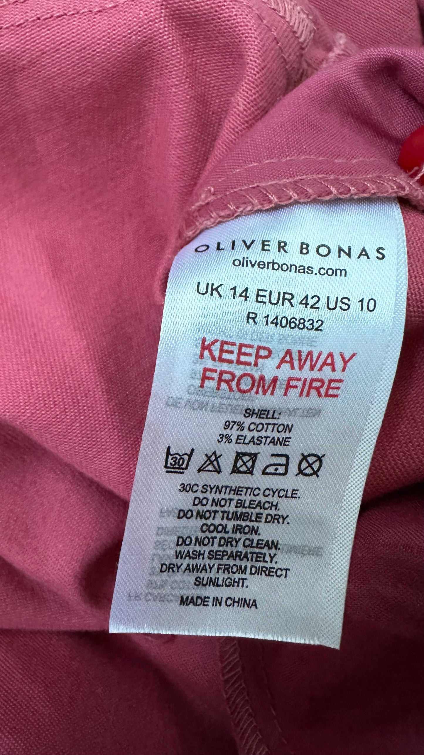 Oliver Bonas coral pink jumpsuit playsuit trousersuit medium UK 14 vgc