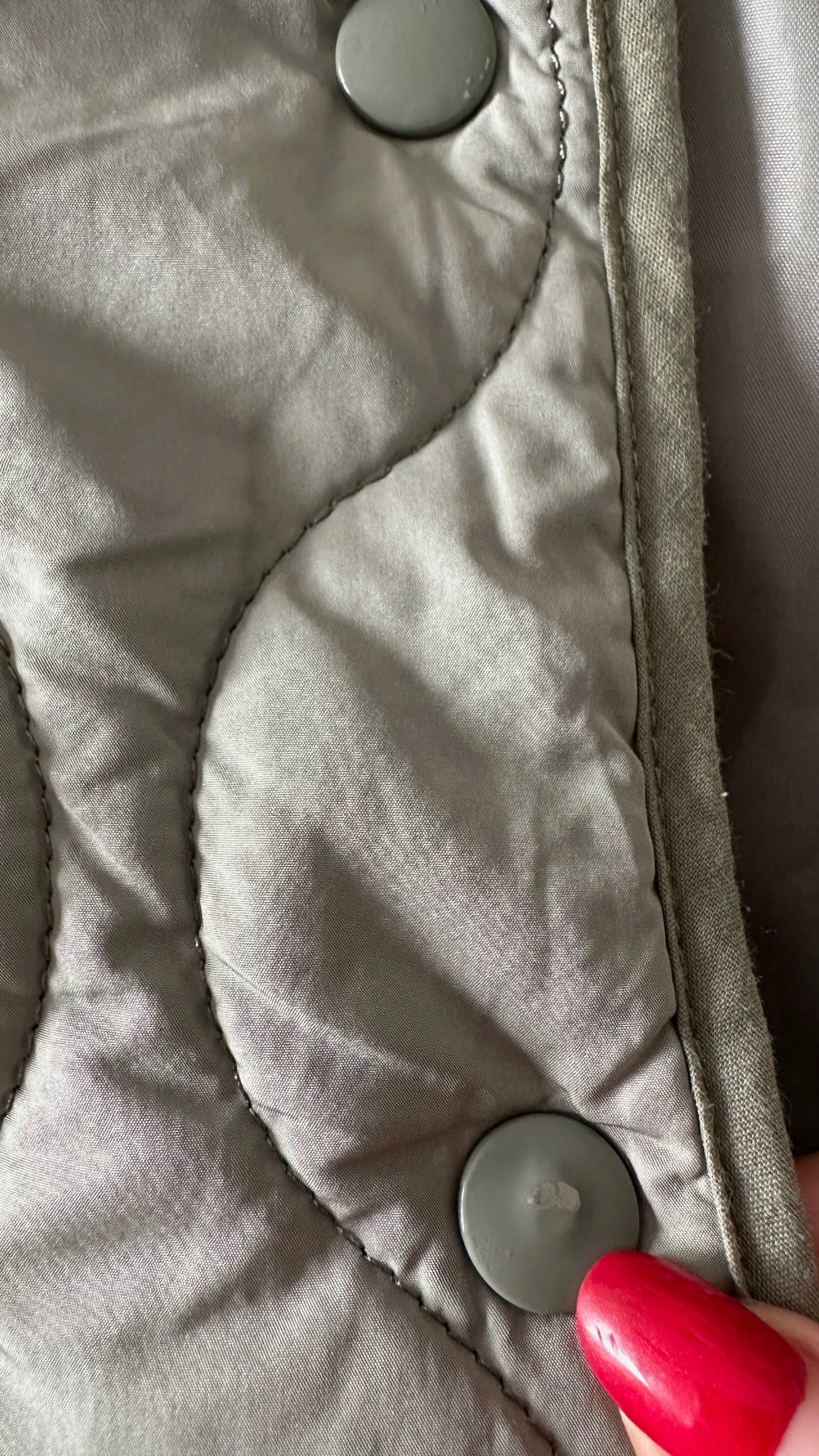 La Redoute olive khaki green quilted jacket large L UK 12-14 excellent used condition