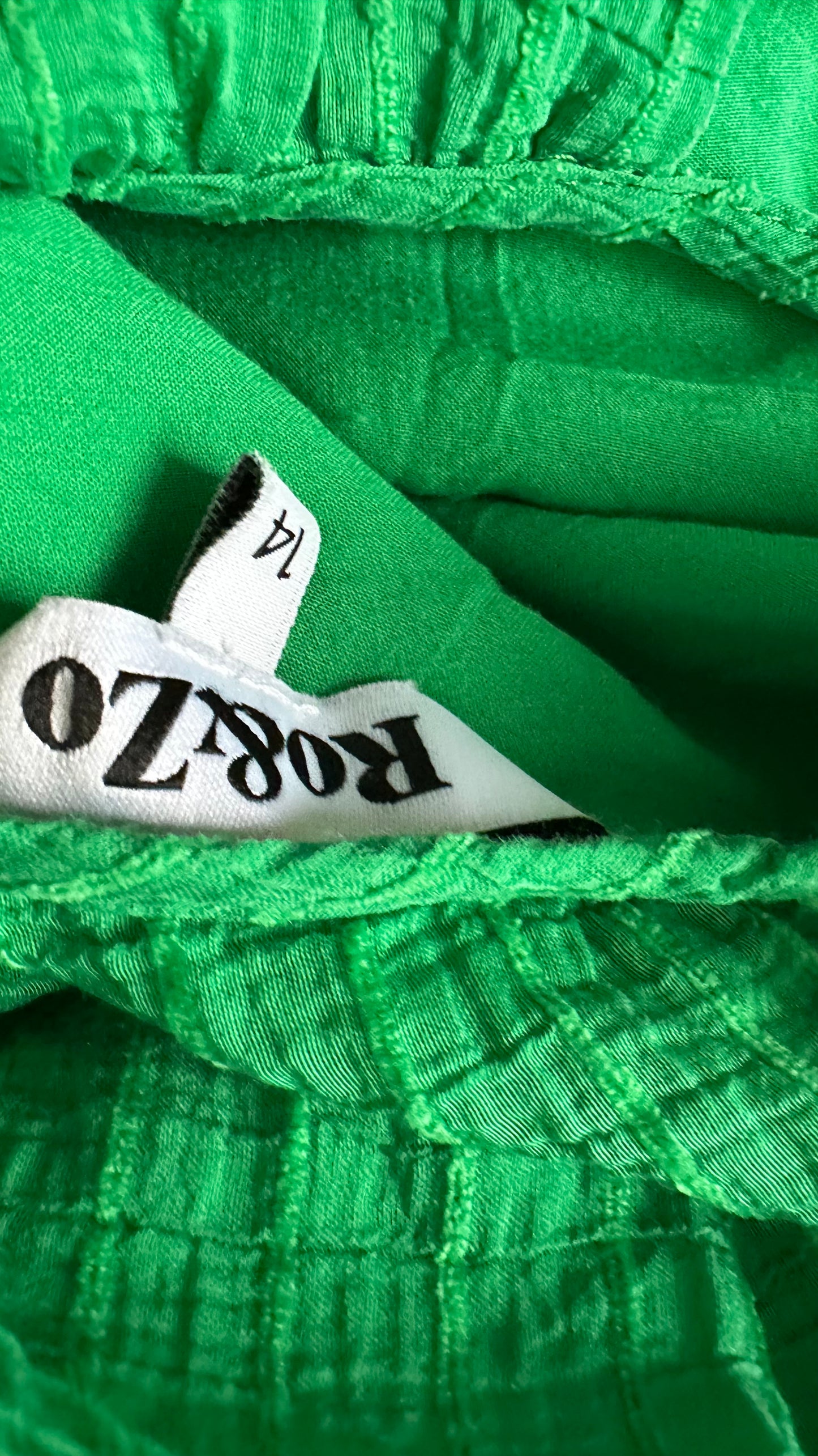 Ro & Zo bright green holiday midi long dress UK 14 vgc