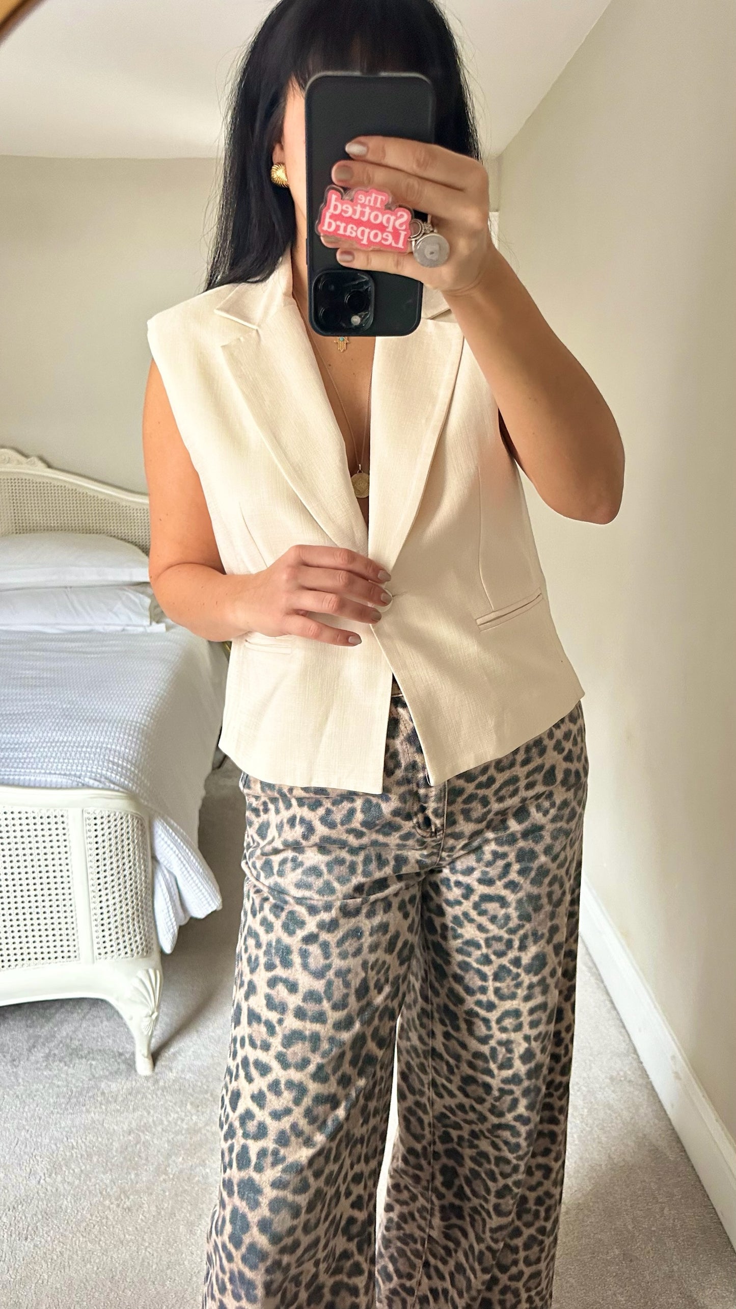 Claudie Pierlot cream waistcoat vest UK 10-12 vgc