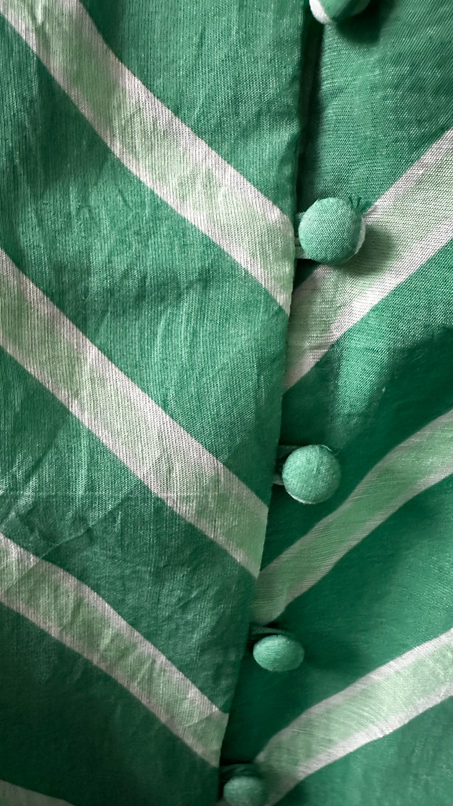 Oliver Bonas bright green stripe mini dress medium UK 14 vgc