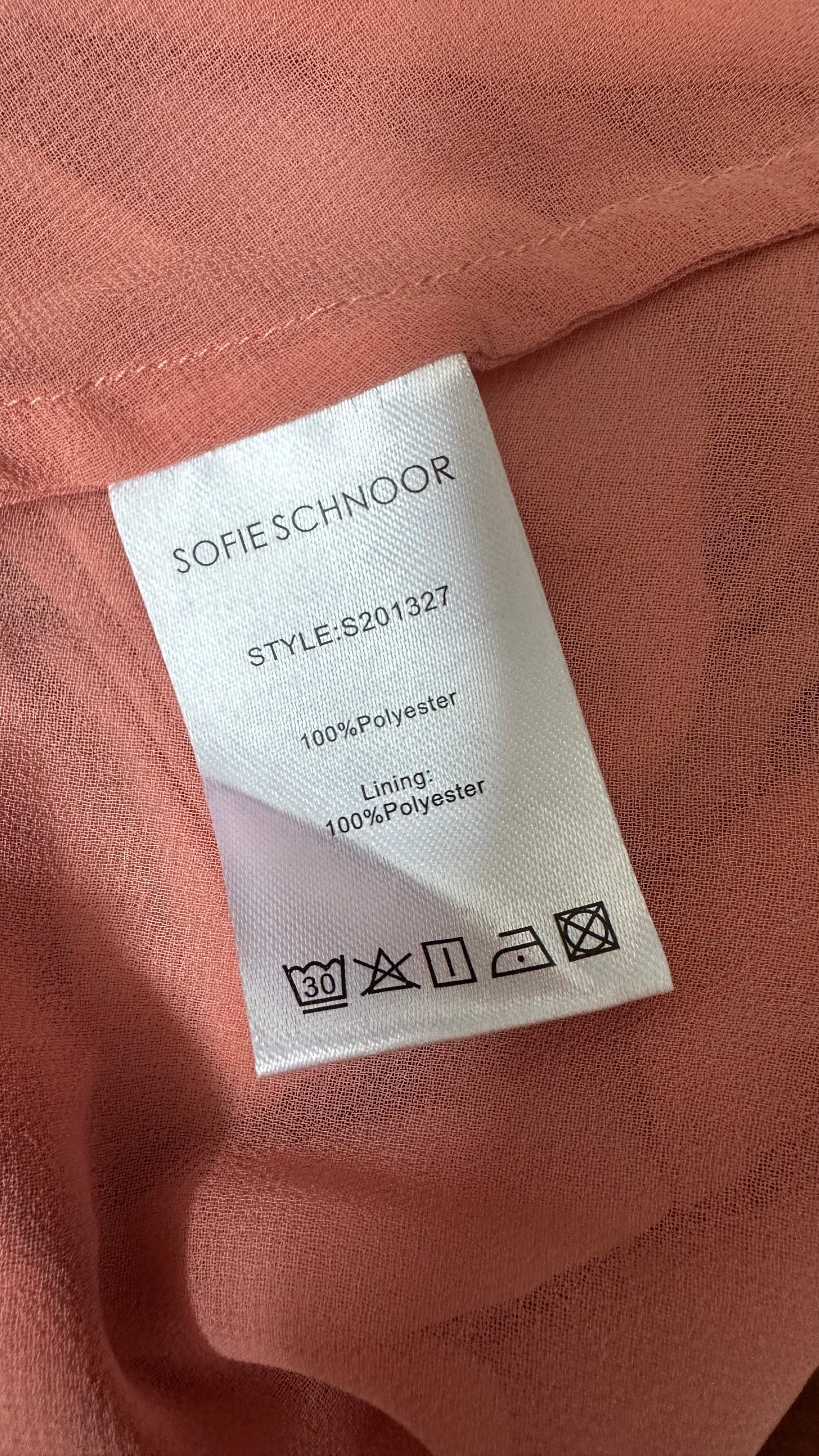 Sofie Schnoor pink pleated midi even polka dot dress small/ medium UK 10 vgc