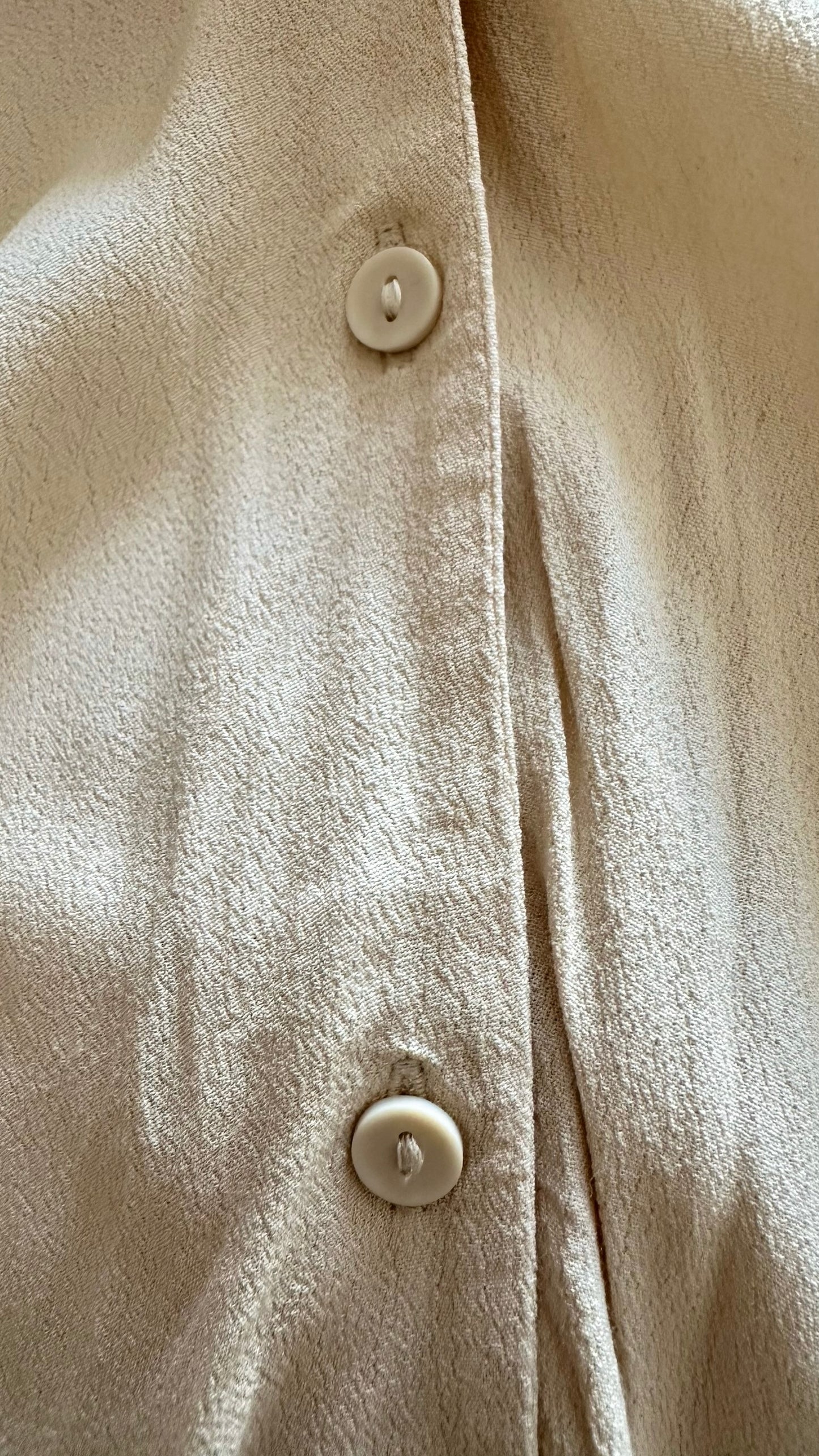 Selected Femme @ Anthropologie cream oversized loose midi button up dress medium M UK 8 10 12