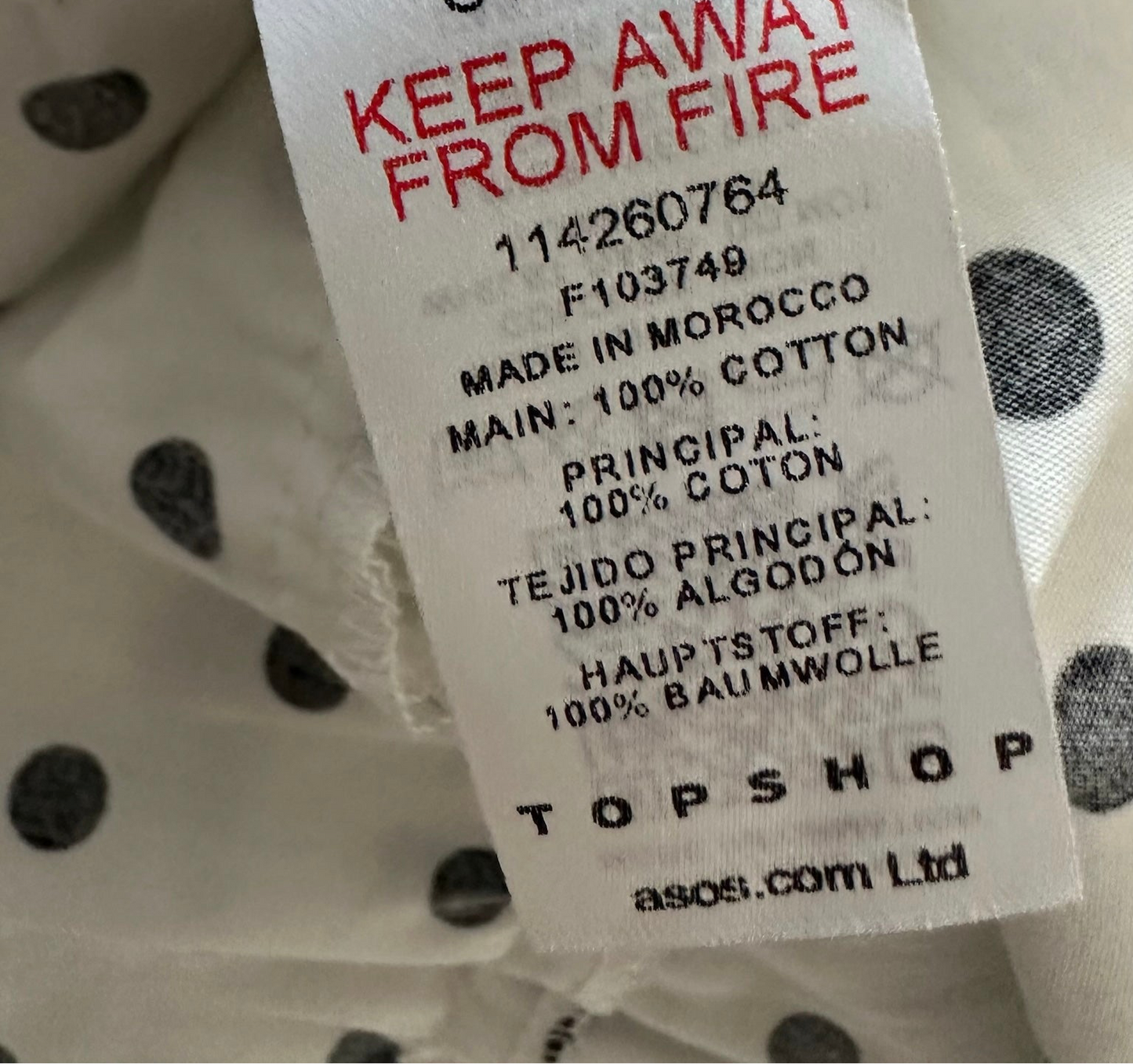 Topshop black white polka dot shirred bust midi sun dress small UK 8