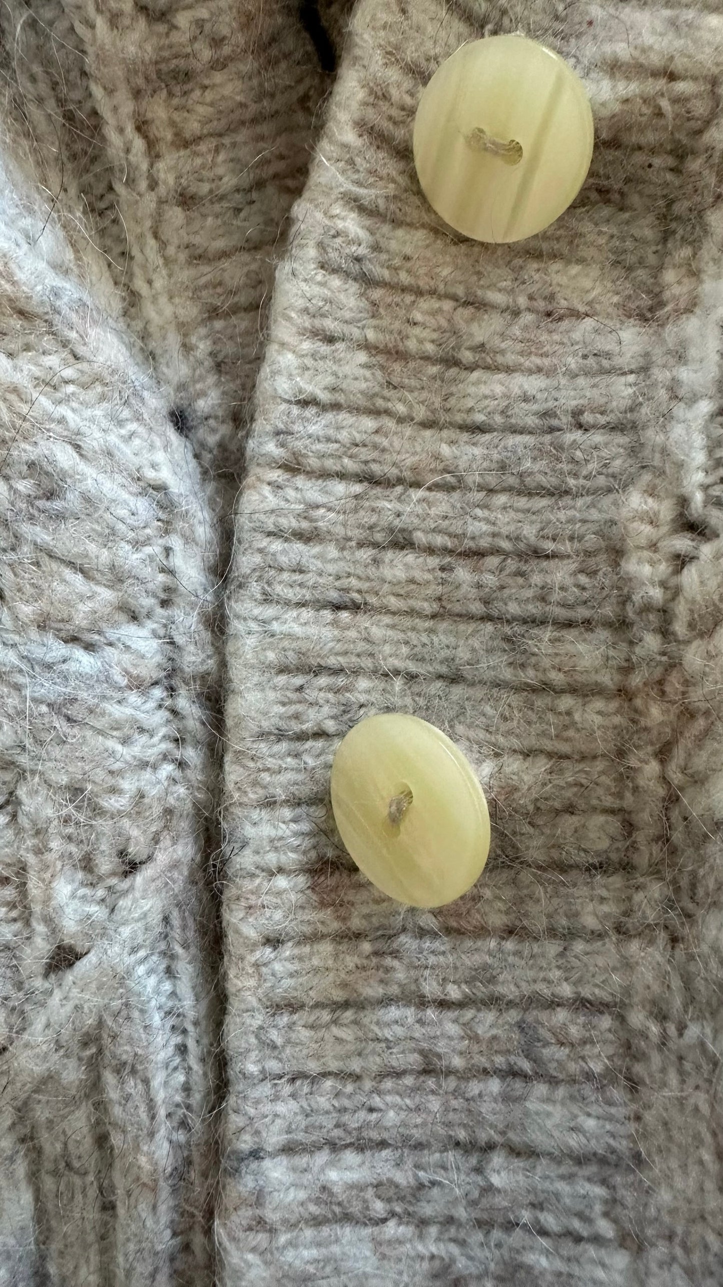 &Other stories grey pink multicoloured alpaca blend knitted cardigan small medium SM UK 8-10