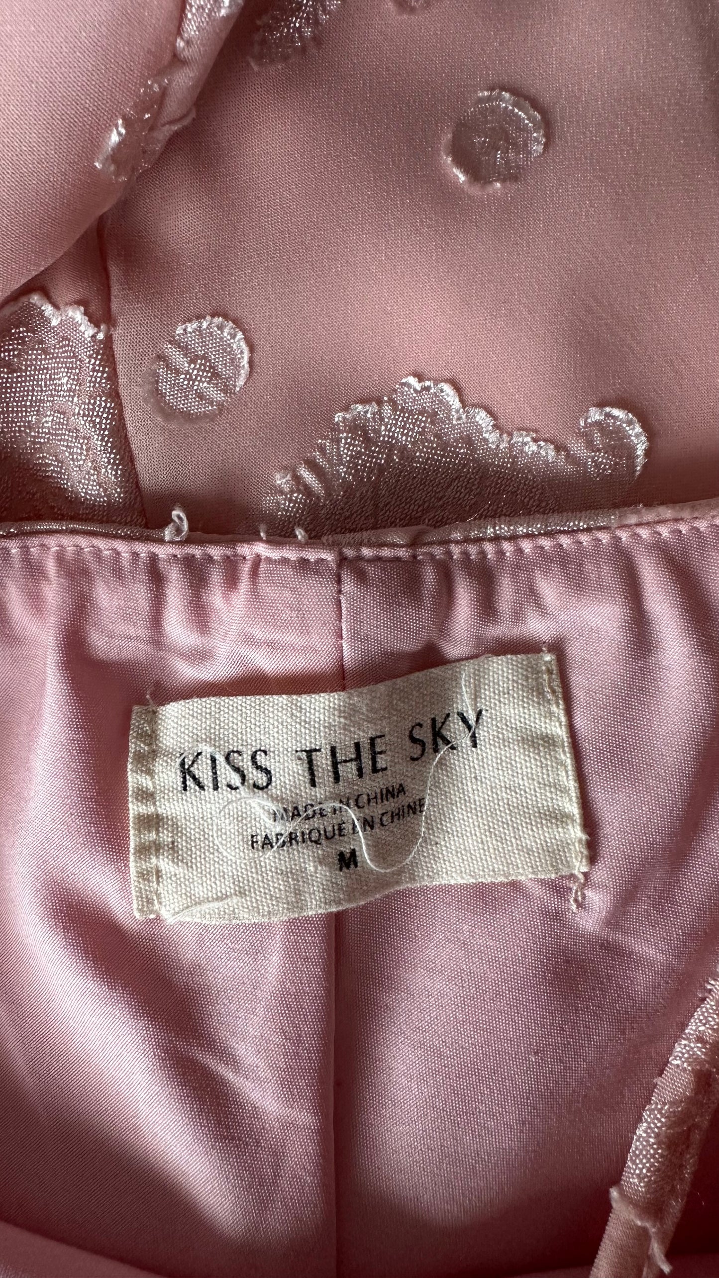 Kiss the Sky light pink petite mini event wedding guest dress medium UK 10 new bnwot