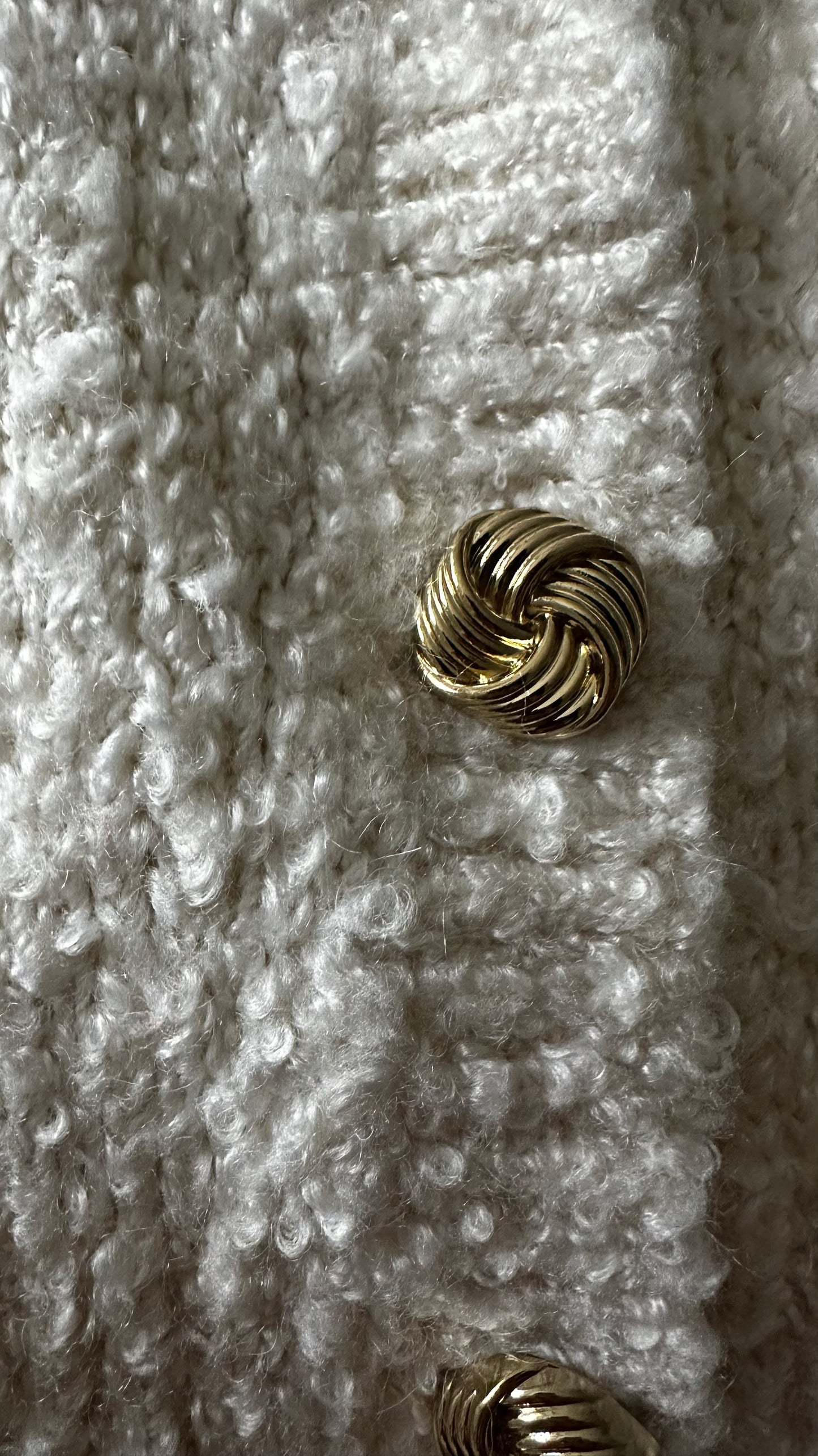 & other stories cream white wool blend knitted cardigan jumper small UK 8 vgc