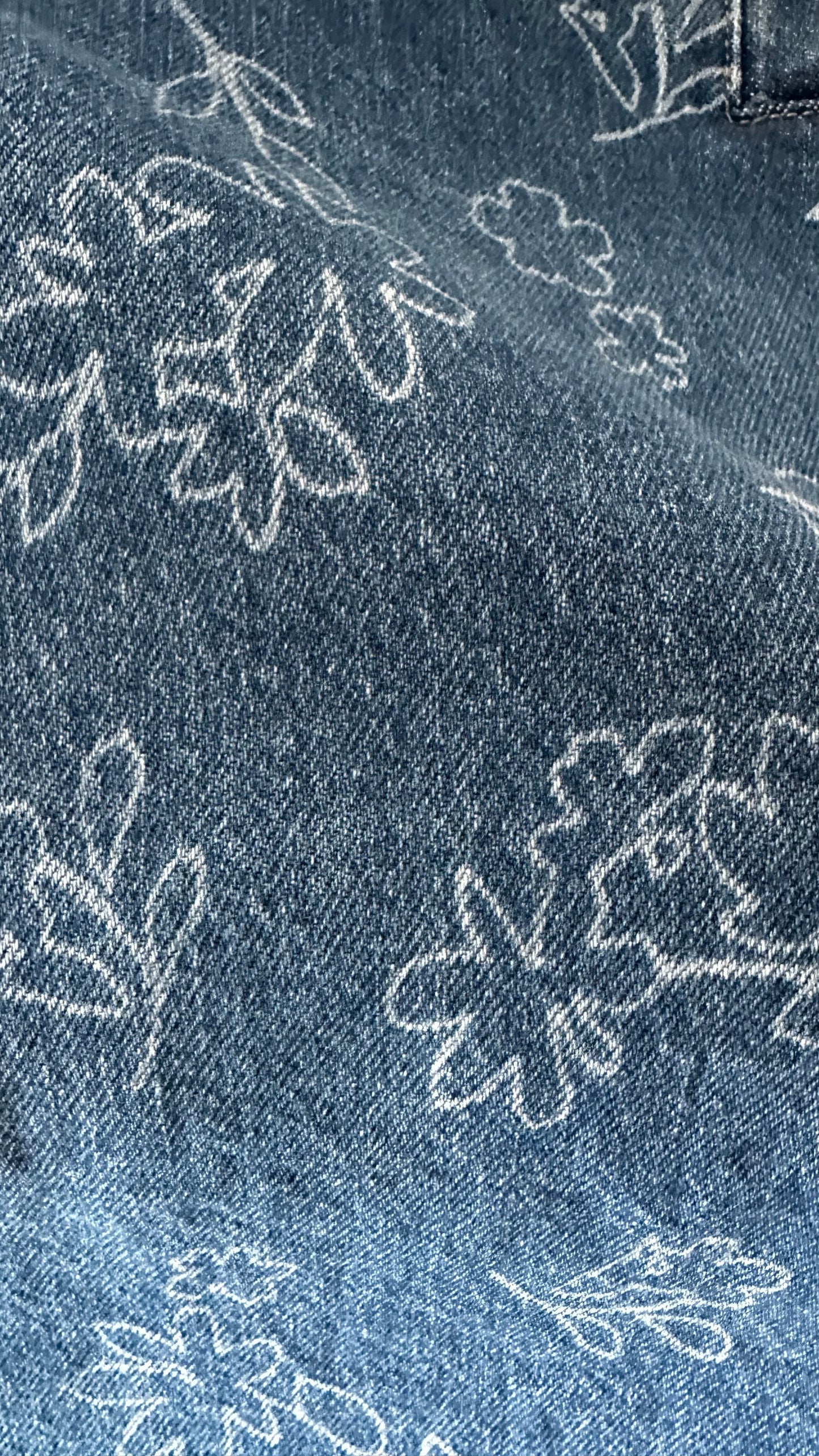 Nobody’s Child light blue white denim jeans mini dress medium UK 12 vgc