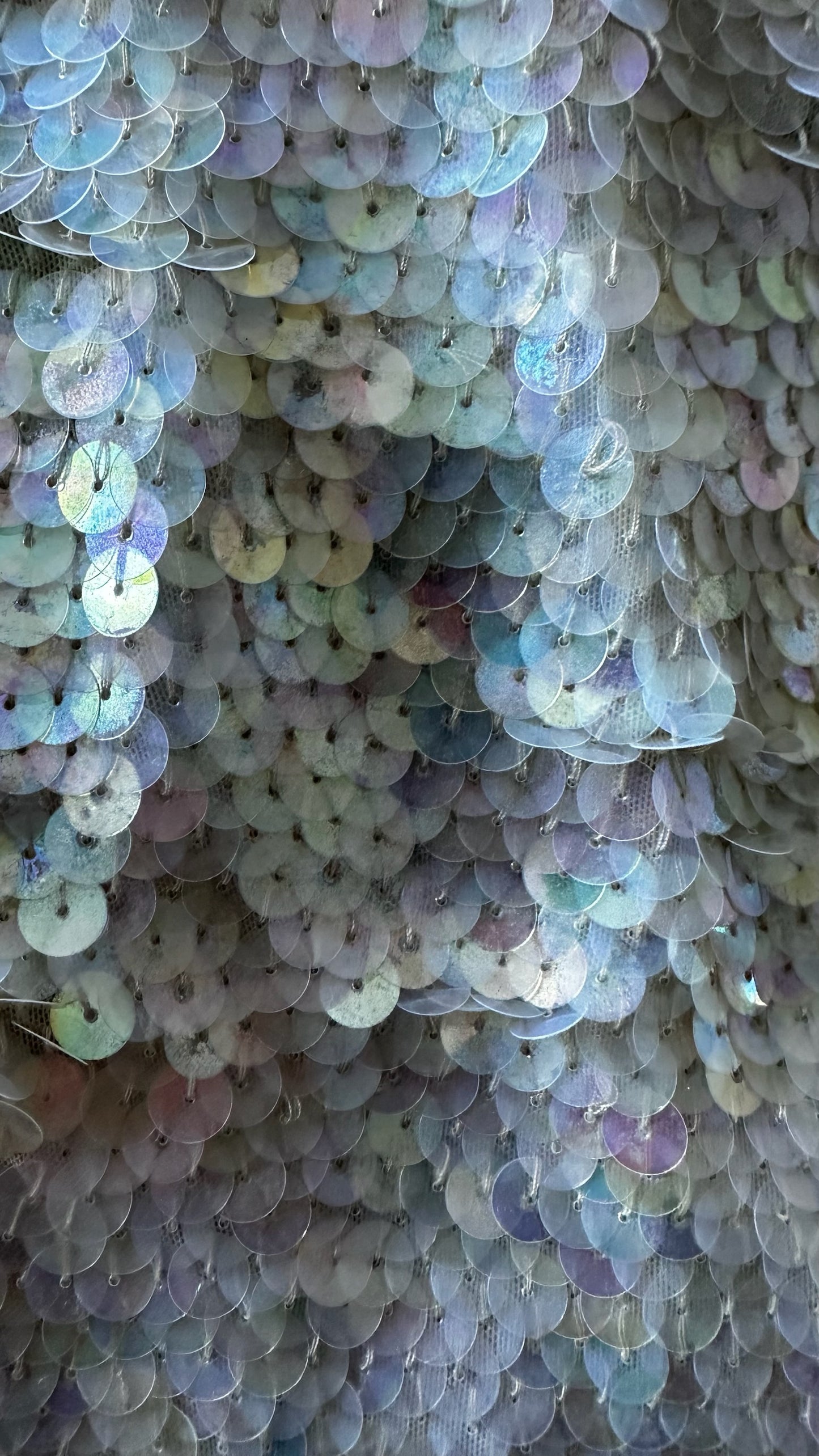 Frank usher vintage iridescent sequin cream multicolour party event top UK 14 vgc XMS25