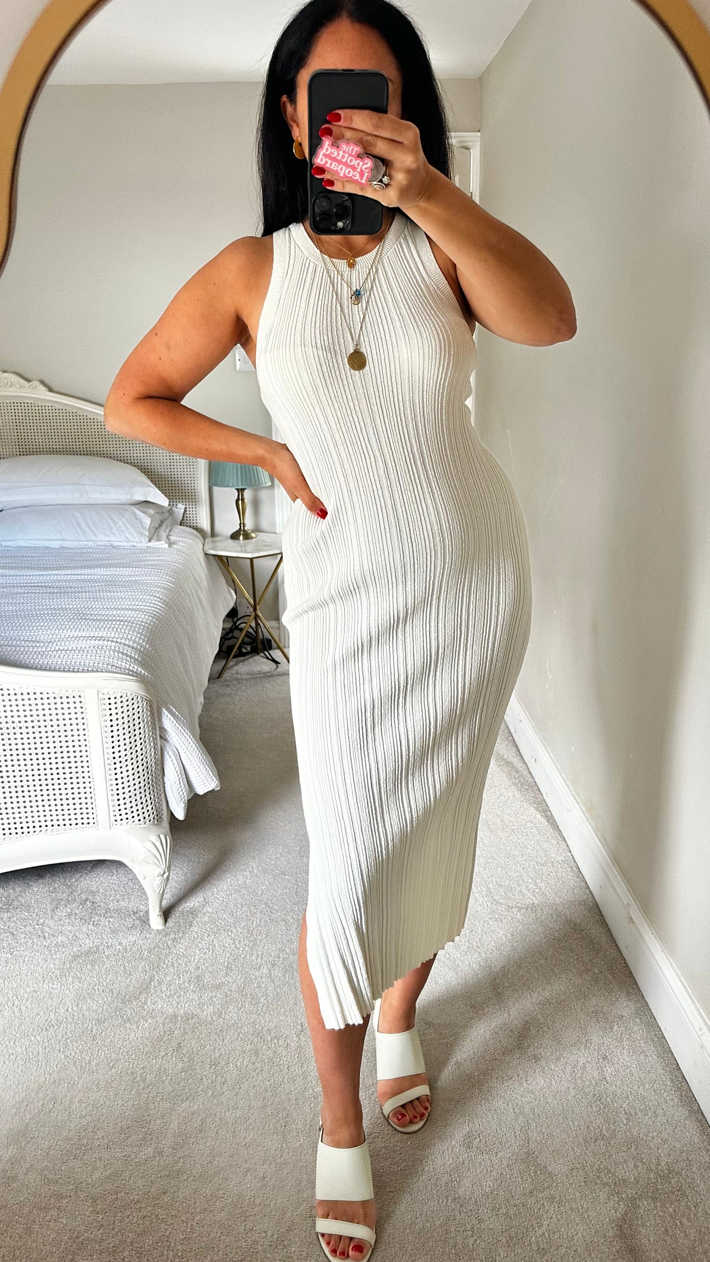 & other stories quite ribbed midi long dress small UK 8 10 vgc