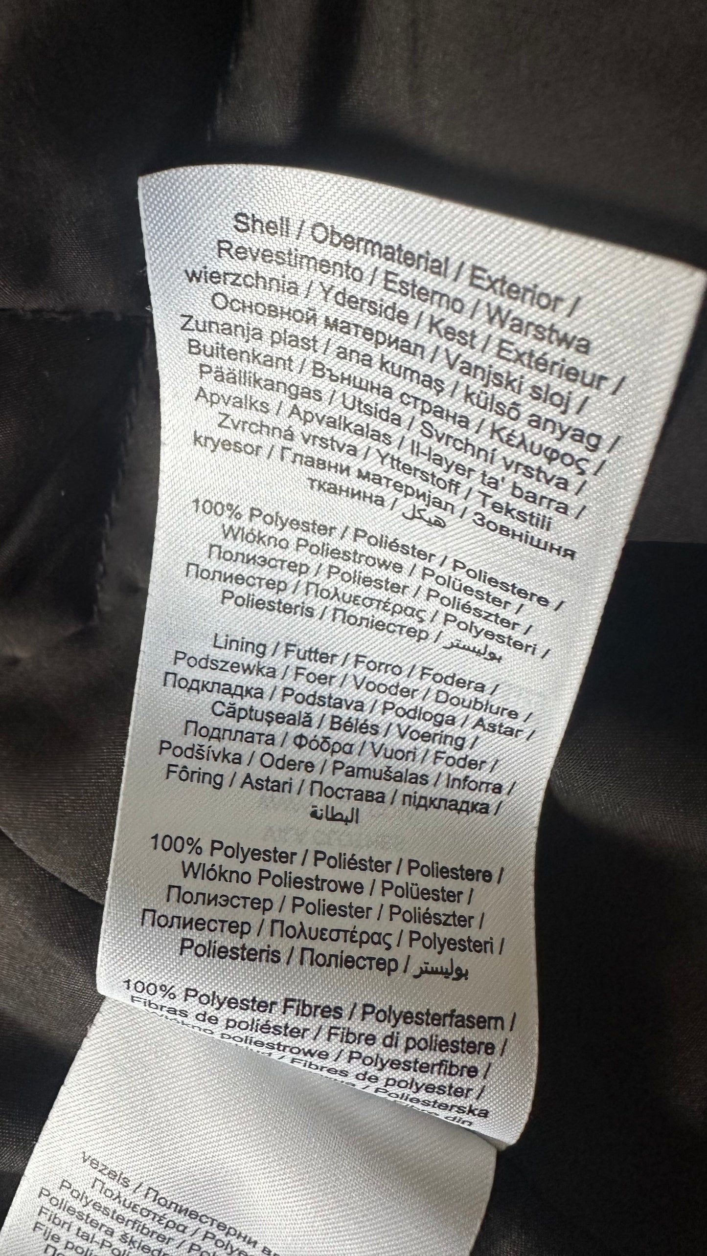 Vila black collared quilted jacket coat small UK 8 vgc