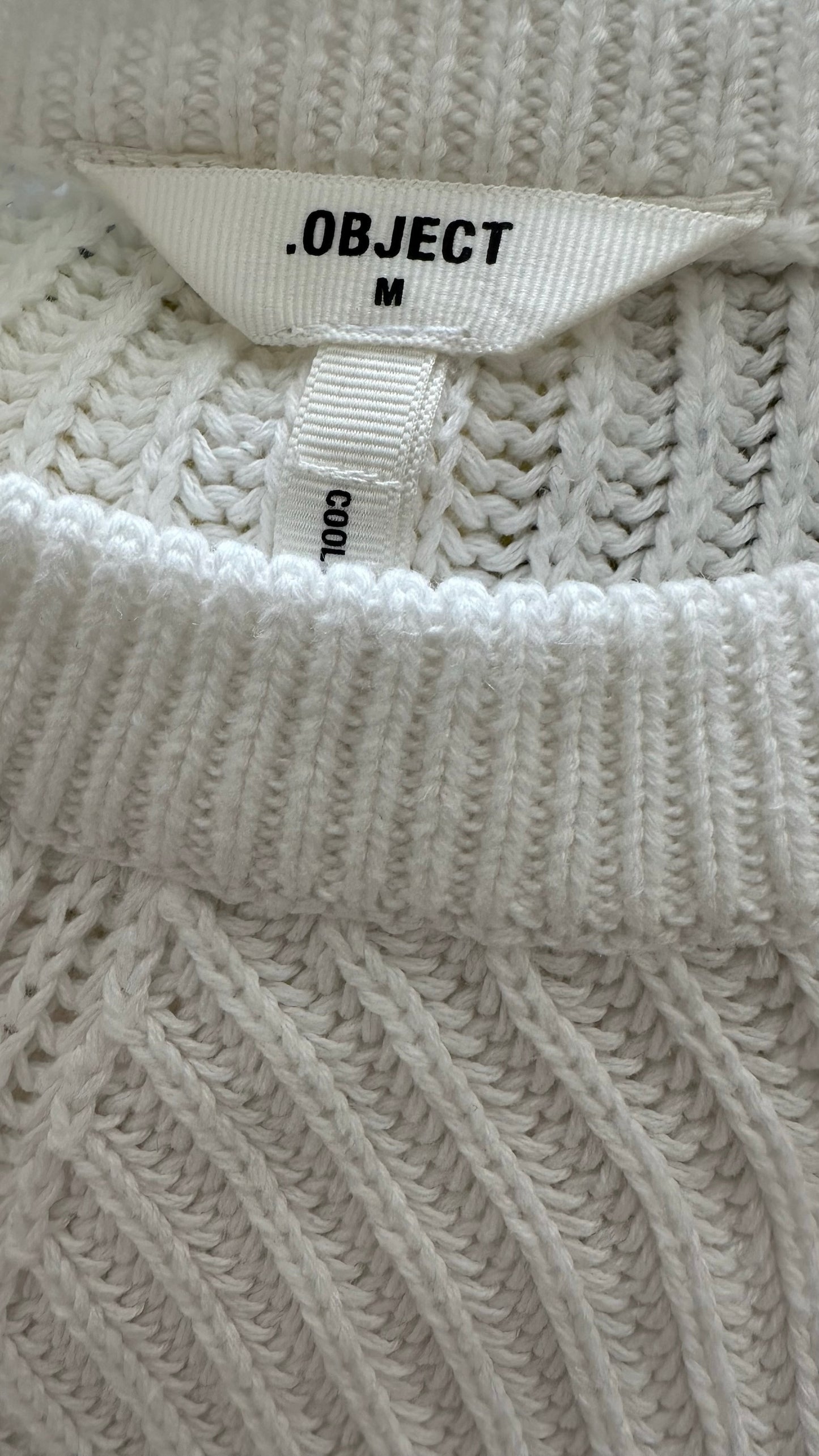 Object white knit lightweight jumper medium M UK 10 vgc