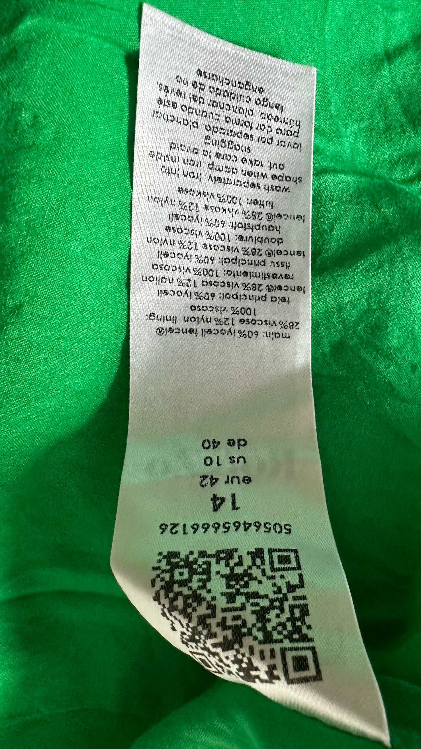 Ro & Zo bright green holiday midi long dress UK 14 vgc