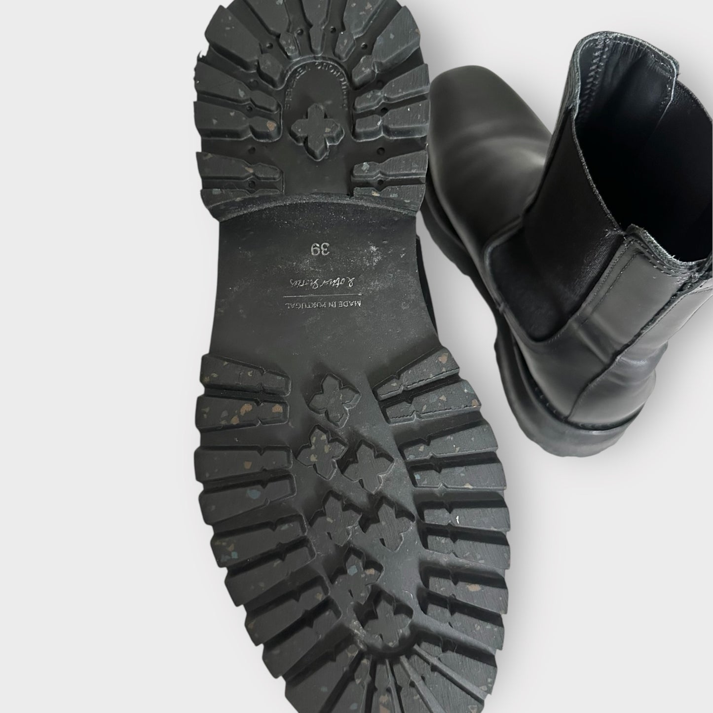 & other stories black leather mid rise beetle crusher boots EU 39 new bnwot w25