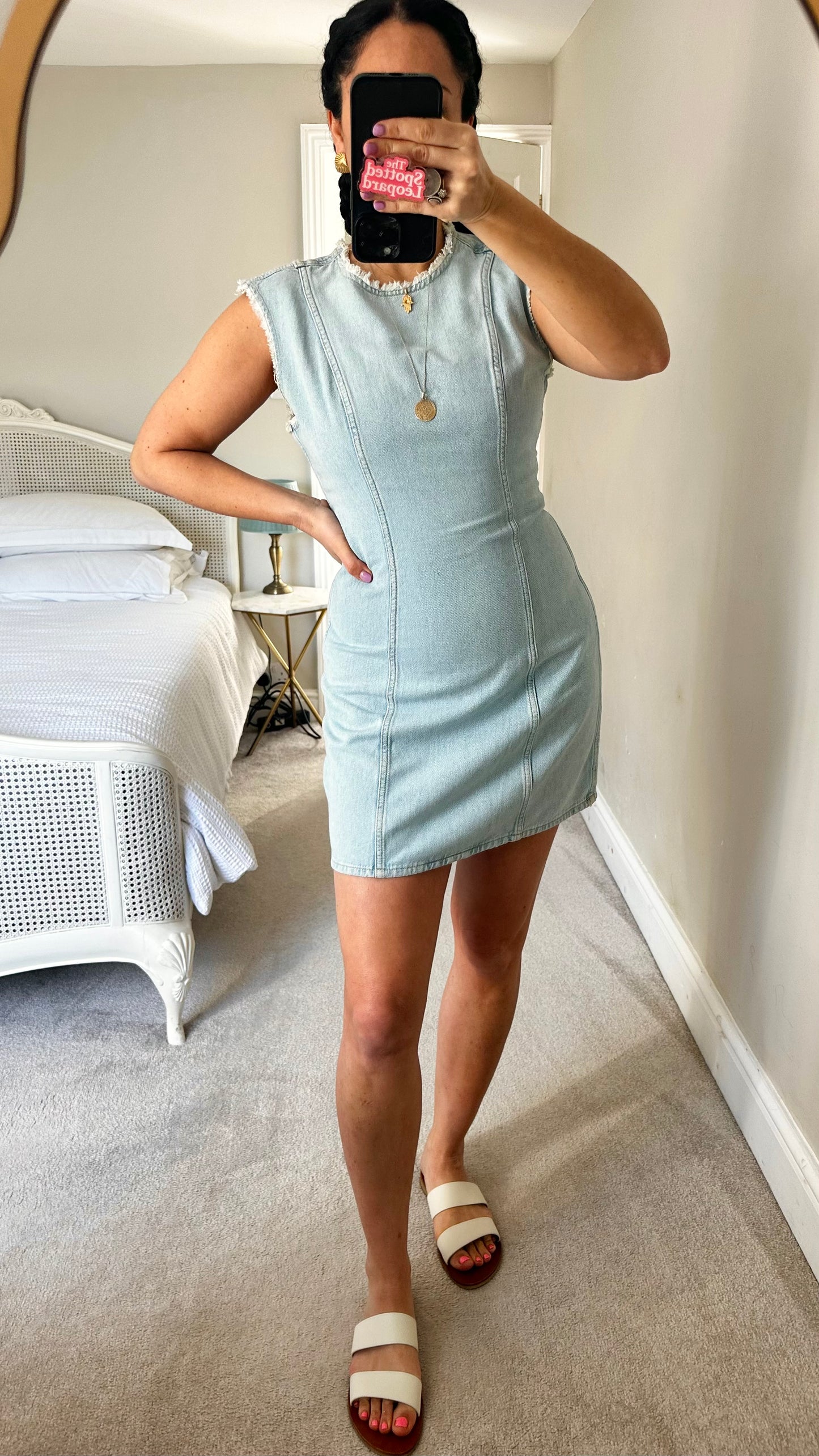 COS light blue denim jeans mini dress small UK 8-10 casual vgc
