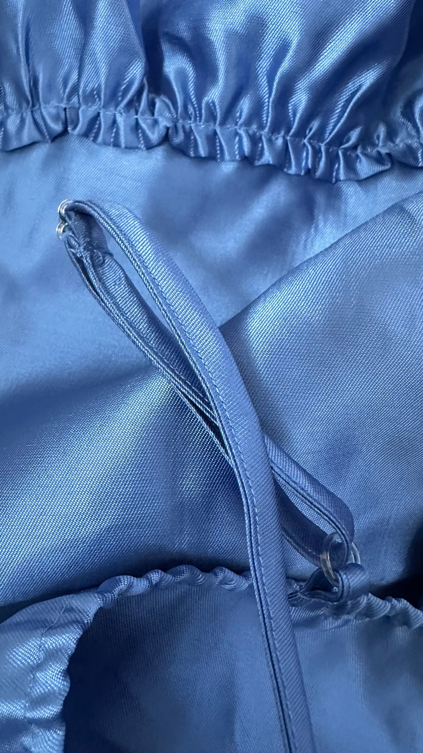 YAS royal blue taffeta satin style tiered maxi dress medium UK 10-12 vgc event