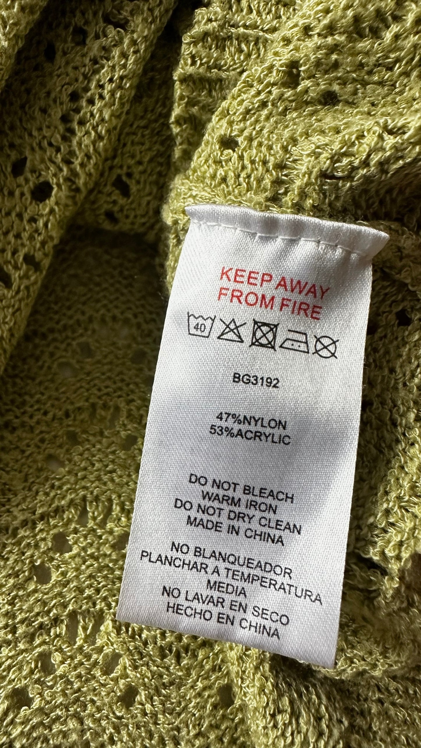 Anthropologie olive khaki green crochet knitted cardigan jumper small UK 8-10-12 vgc