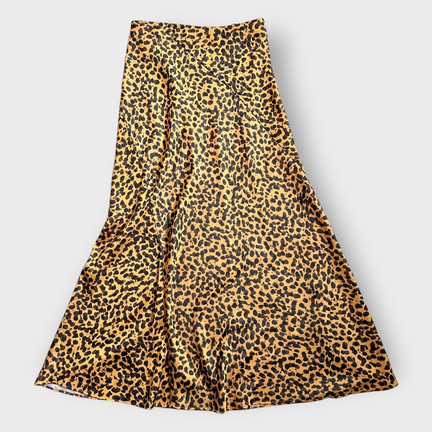 & other stories animal print leopard print midi skirt small xs UK 6 vgc