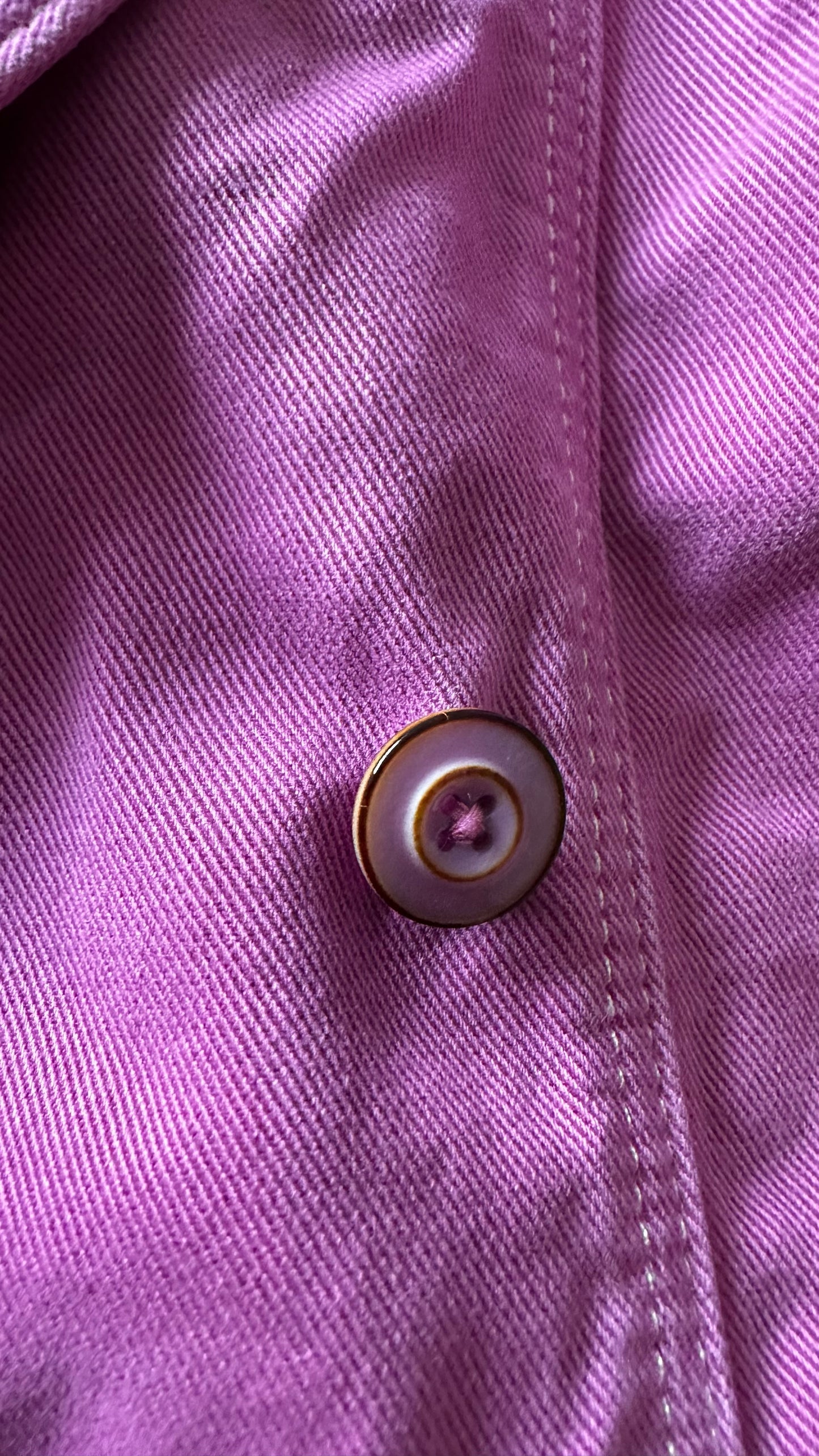 Oliver Bonas pink purple button up jumpsuit playsuit trousersuit small medium UK 10 12 14 vgc