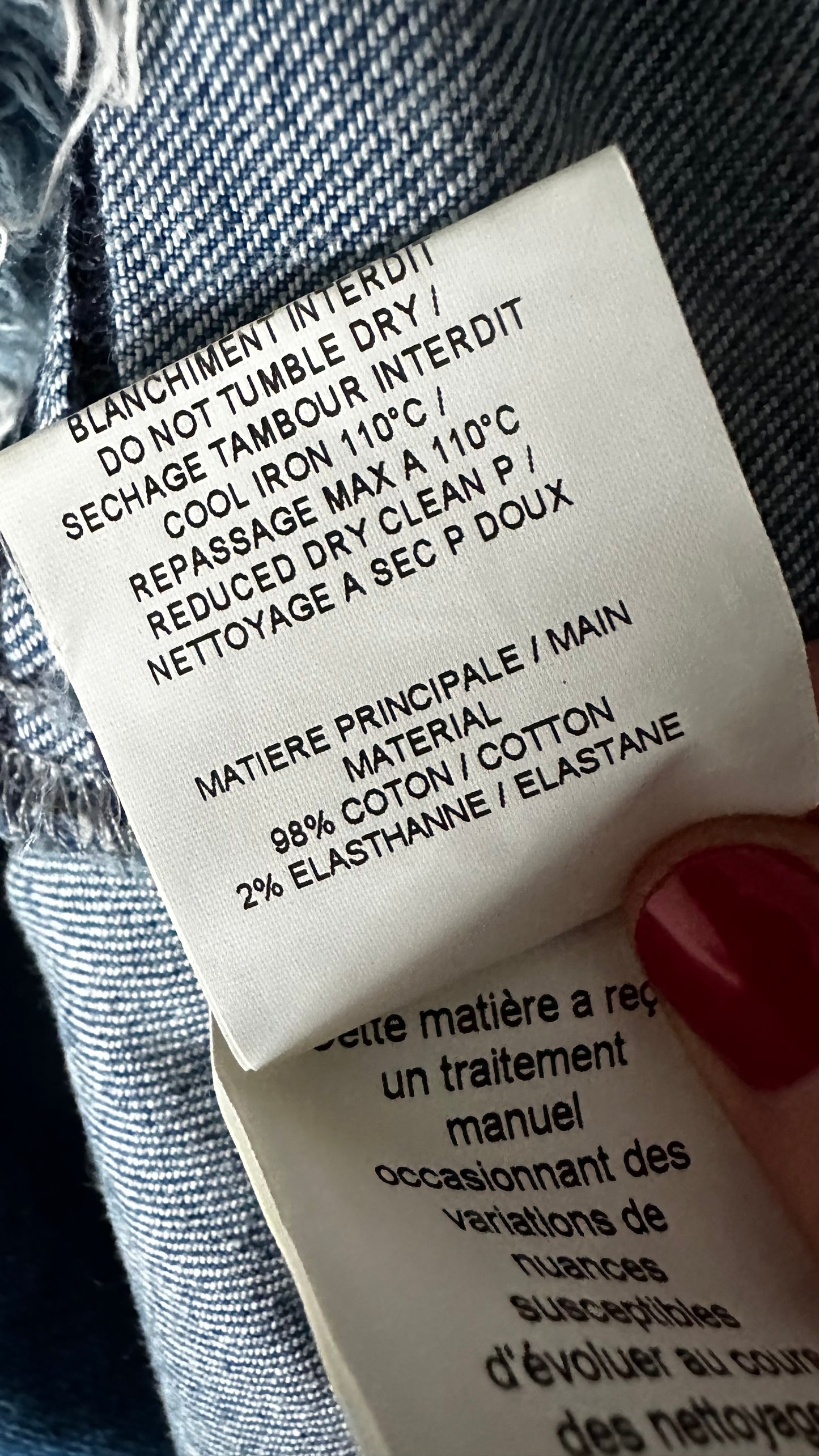 See by Chloe navy blue denim jeans mid length dress medium UK 14 vgc