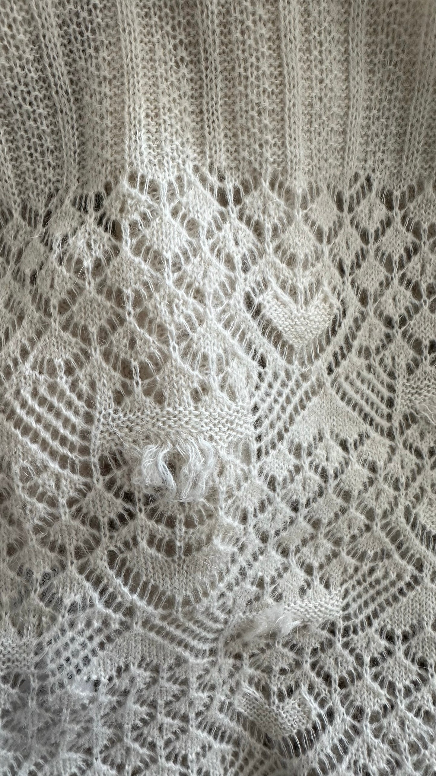 Zara alpaca blend white cream knit midi dress medium M UK 10 12 NWOT