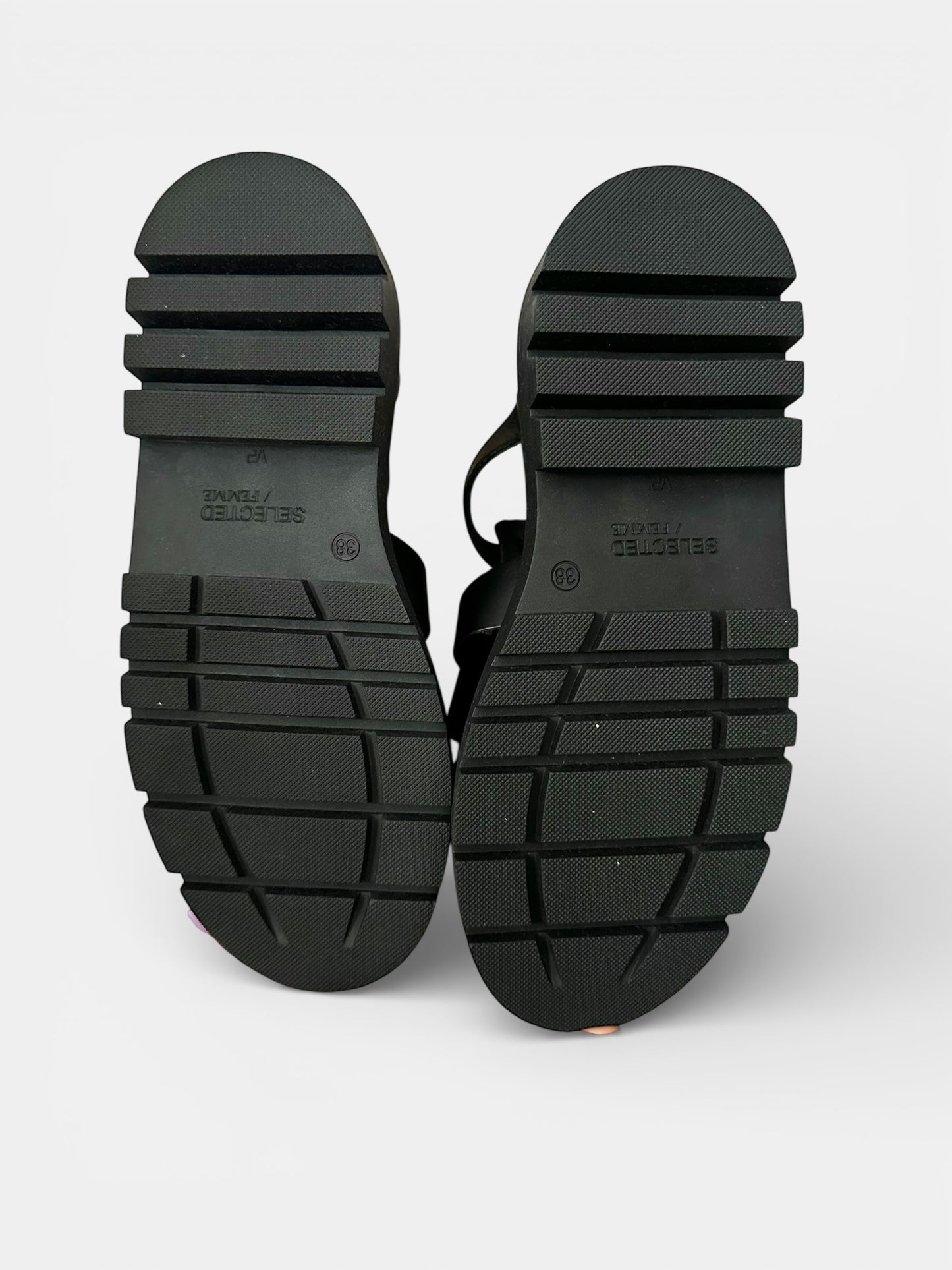 Selected Femme @ Anthropologie black fisherman cage sandals shoes UK 5 EU 38 new bnib