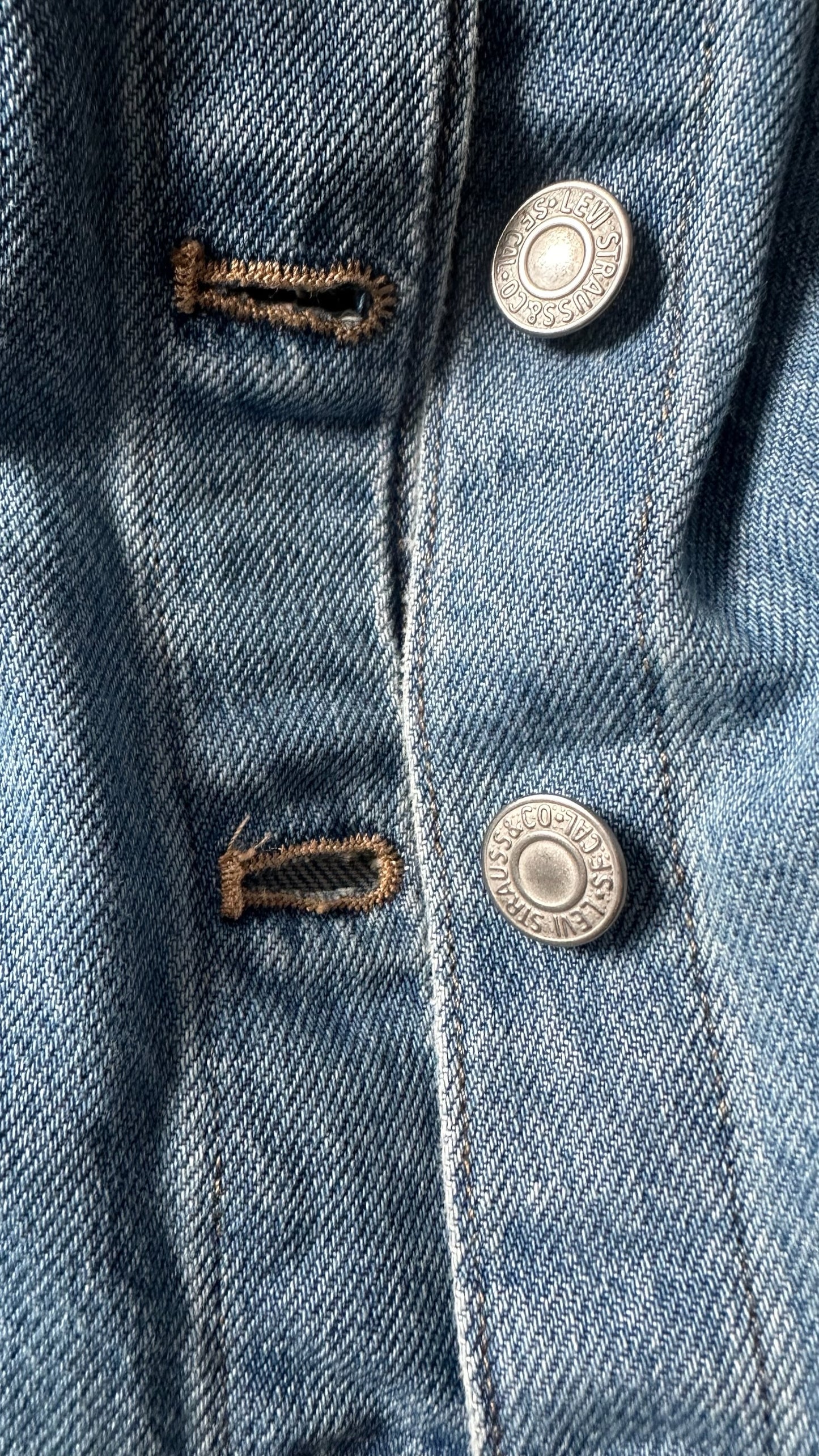 Levis button up denim mini dress small UK 8 vgc