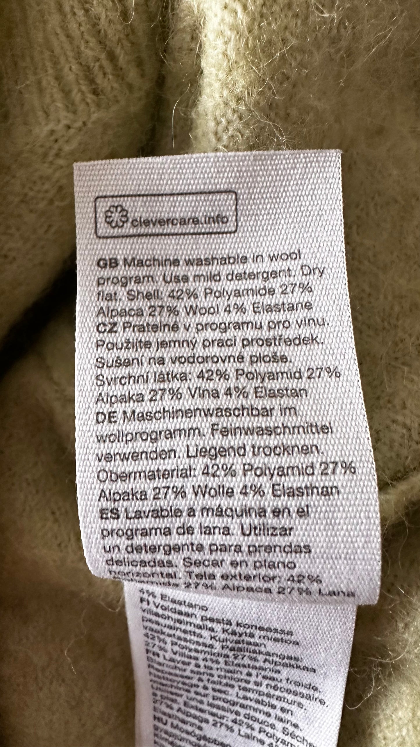 & other stories light green lime knitted jumper alpaca wool blend small UK 8 vgc