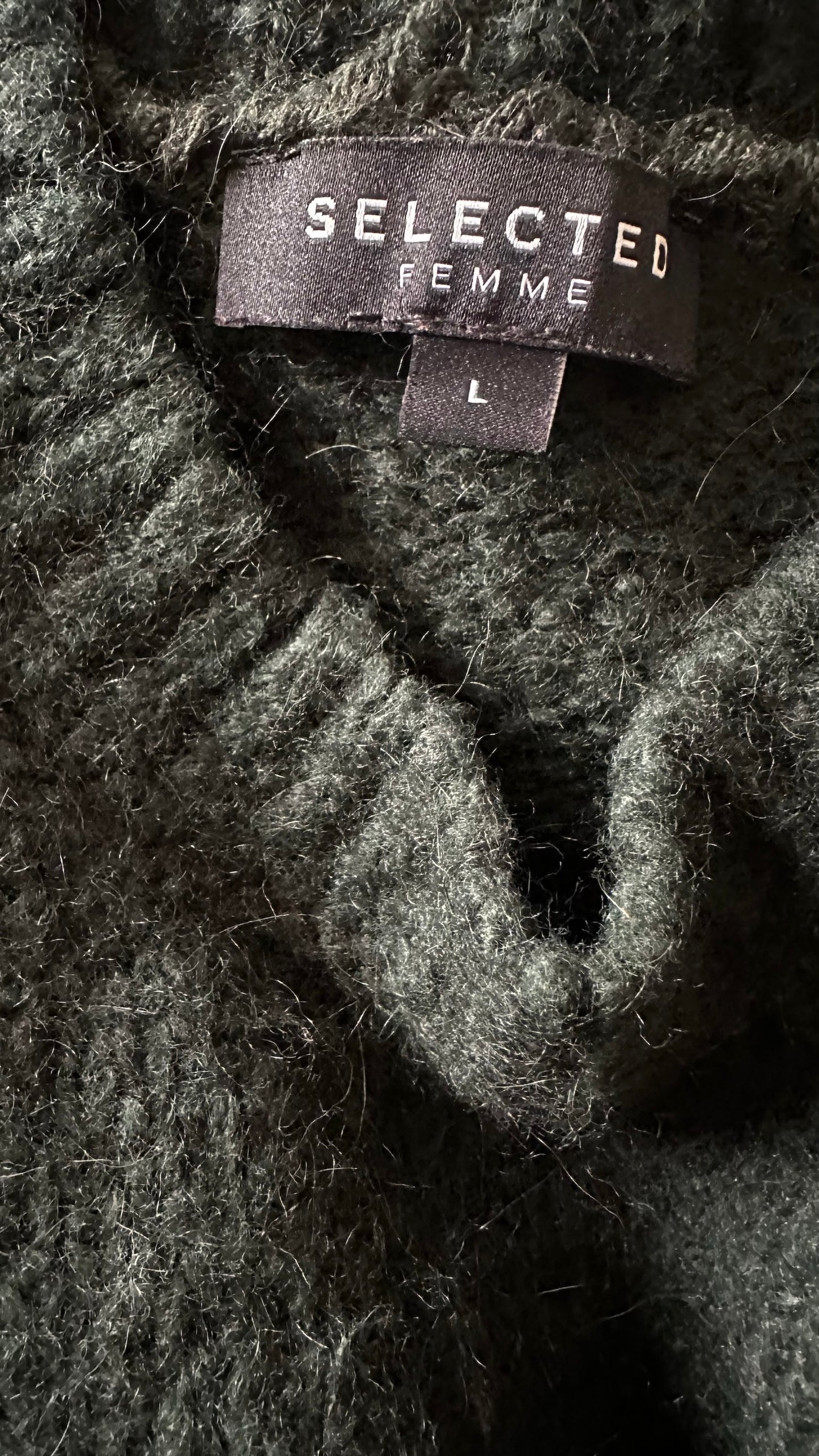 Selected femme @ Anthropologie deep green alpaca wool blend knitted jumper large L UK 12 excellent used condition