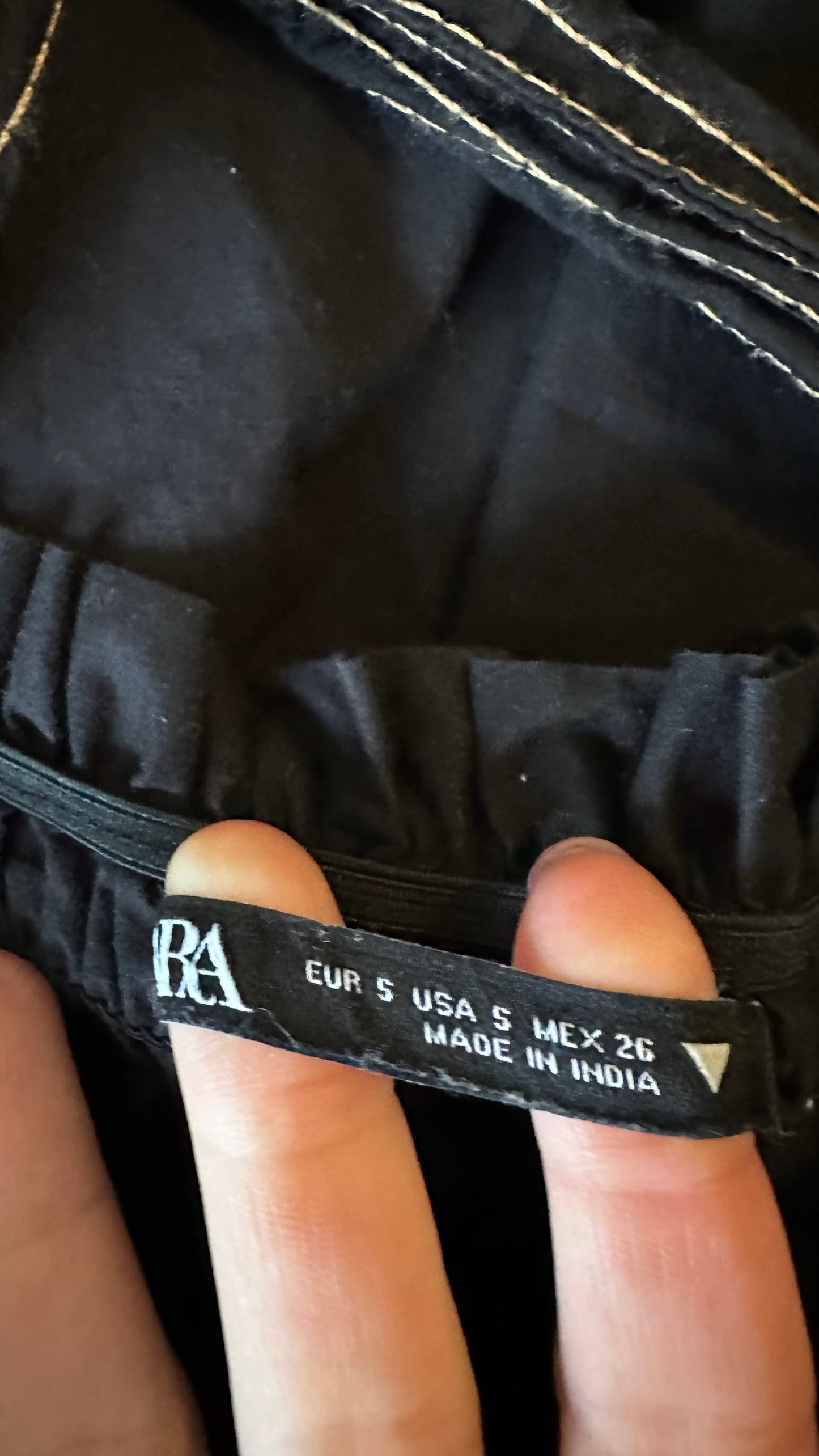 Zara black shirred bust cotton holiday midi dress small UK 8-10 vgc