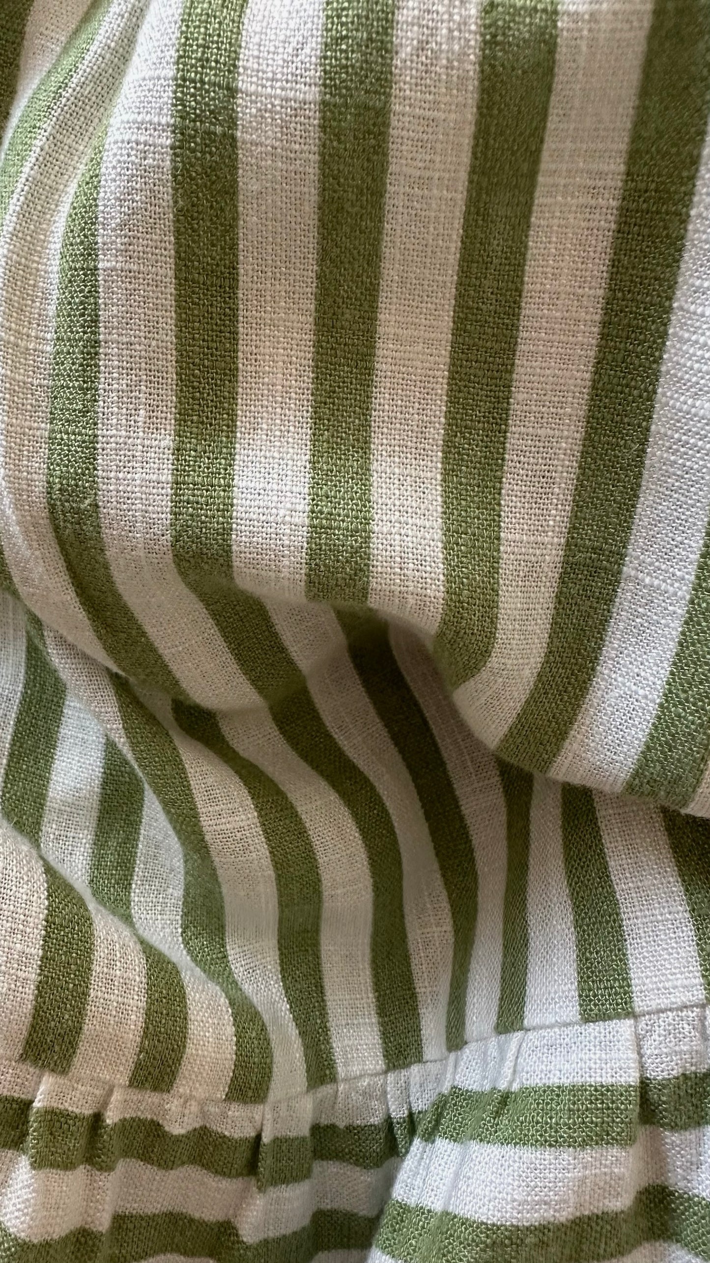 Zara green white stripe frill bust midi sundress holiday Medium large ML UK 10-12 perfect used condition