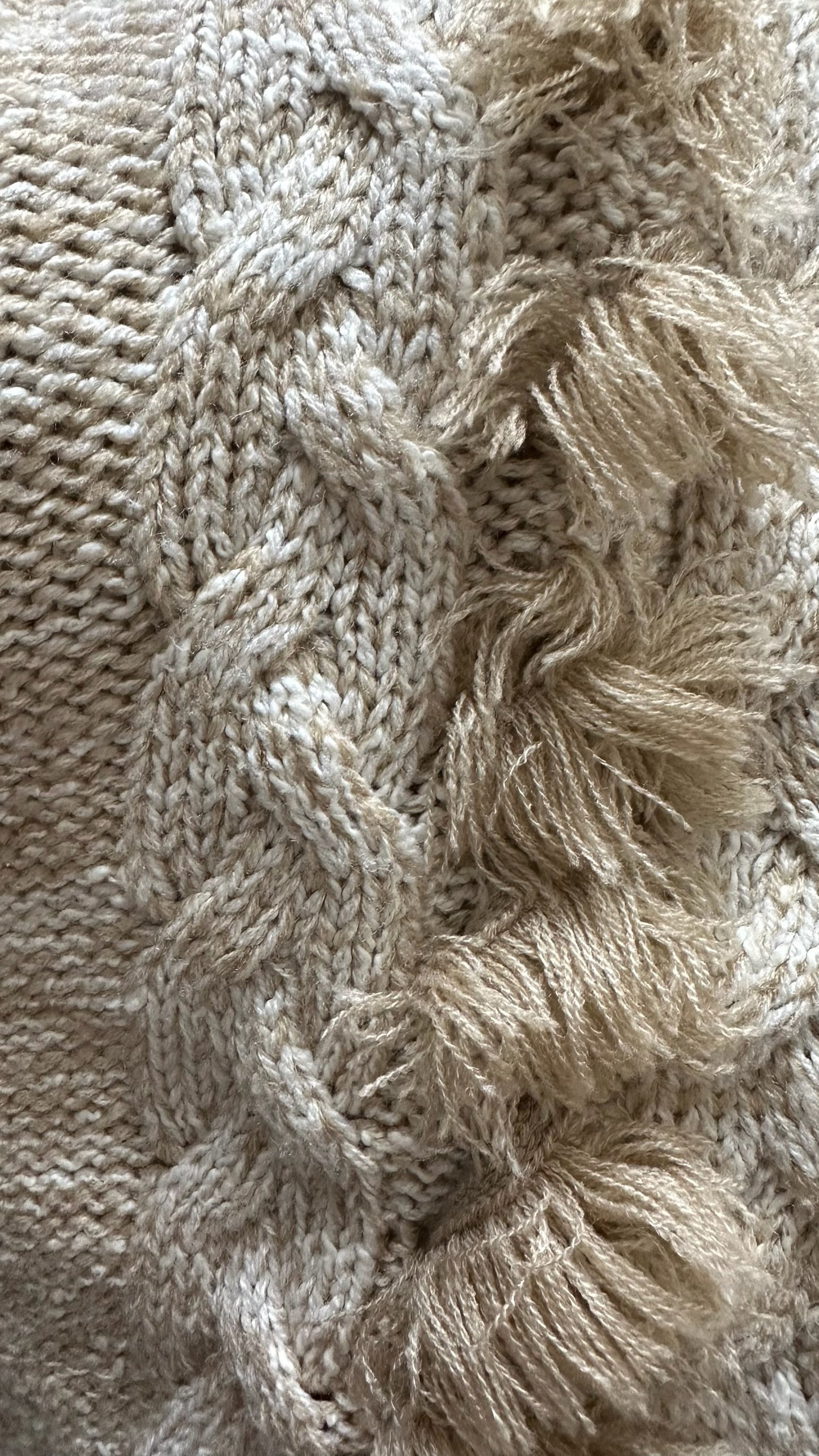 Anthropologie beige caramel boho knitted oversized longline cardigan large UK 12-14 vgc w25