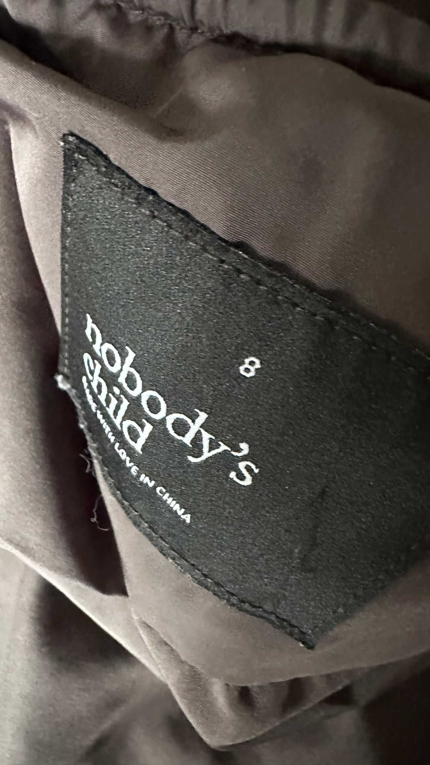 Nobody’s Child brown quilted zip up coat waist coat gilet small UK 8 vgc