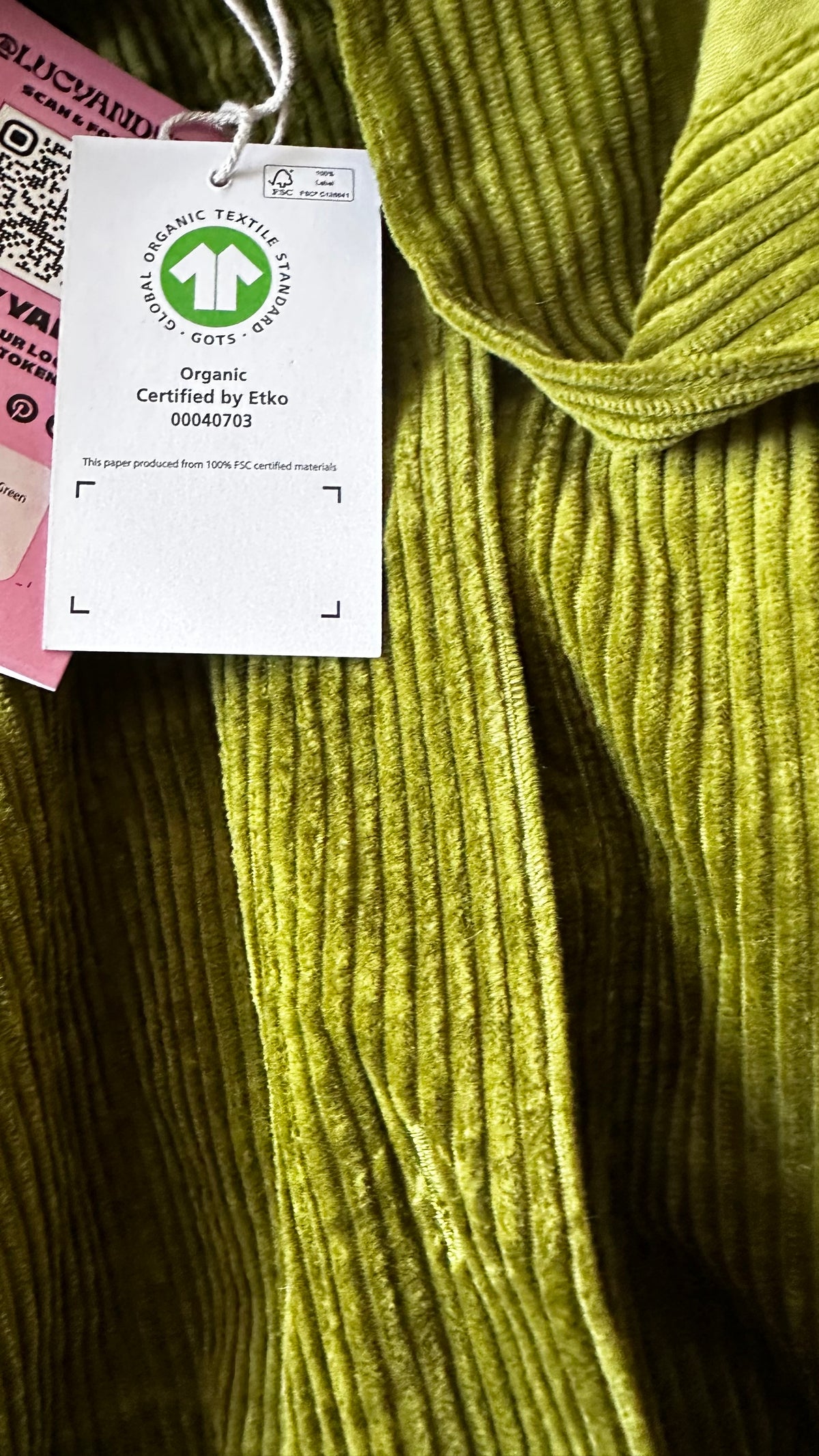 Lucy & Yak olive green corduroy button up oversized dress small UK 10 12 bnwt new