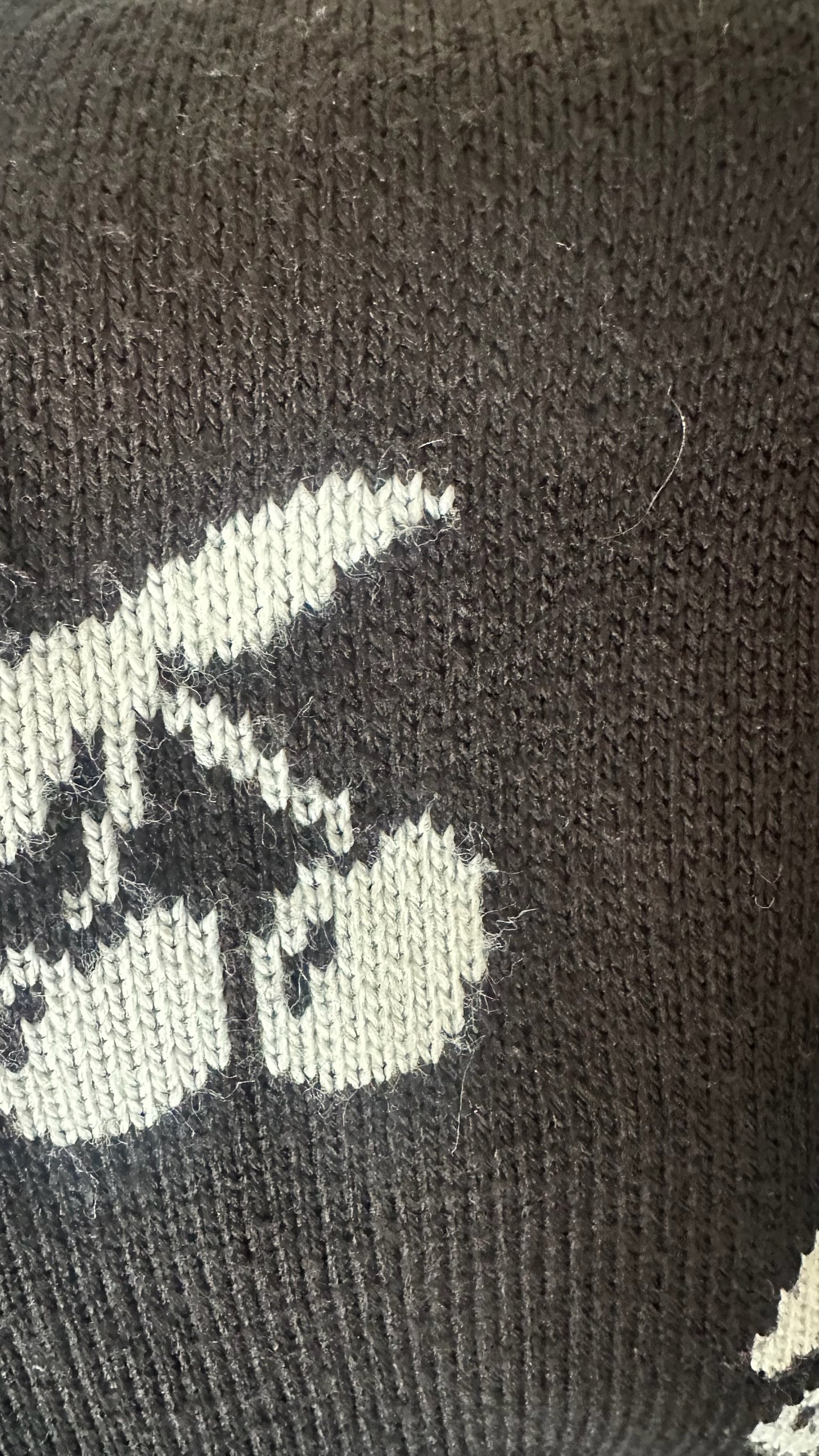 Asos black white cherry print knitted jumper medium UK 10-12 vgc w25