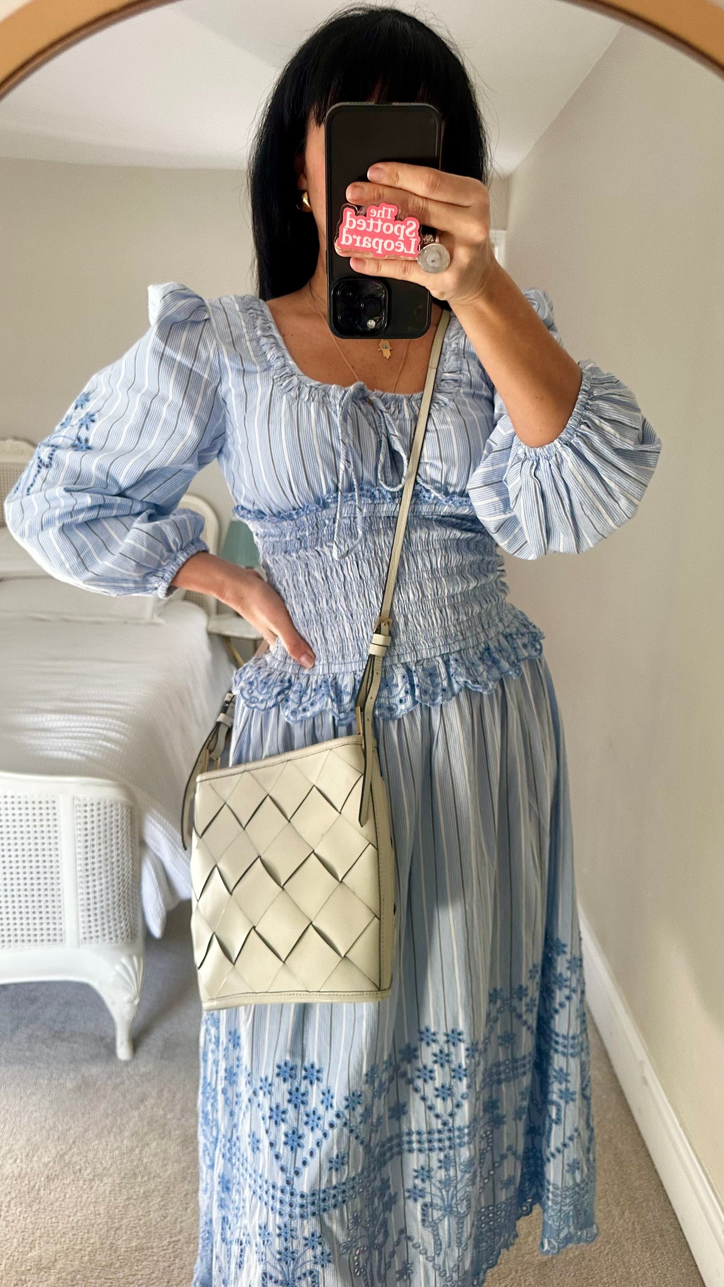 Zara cream buffalo leather woven handbag bag small vgc shoulder bag