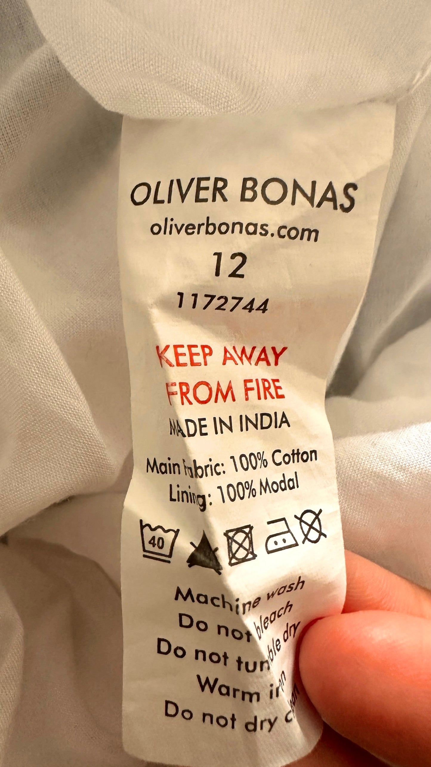 Oliver Bonas black stitch stripe midi dress large L UK 12 vgc
