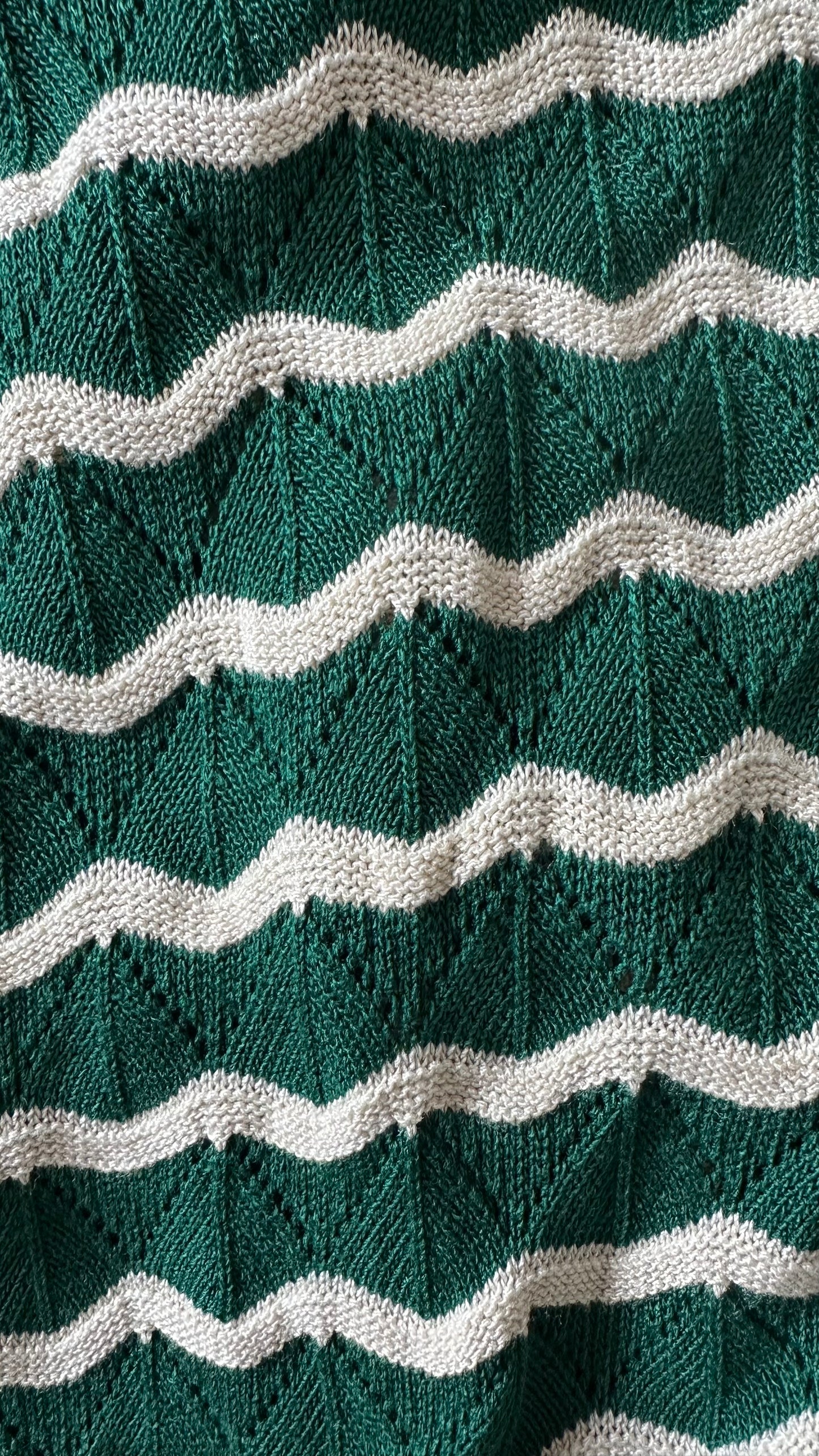 Principles deep forest green wavey knitted midi long dress medium UK 12-14 vgc
