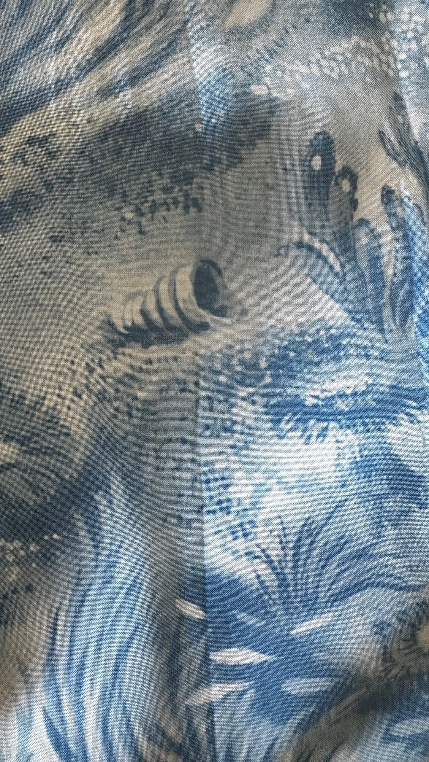 Warehouse x Shrimps light blue shell sea print maxi long dress medium UK 14 holiday