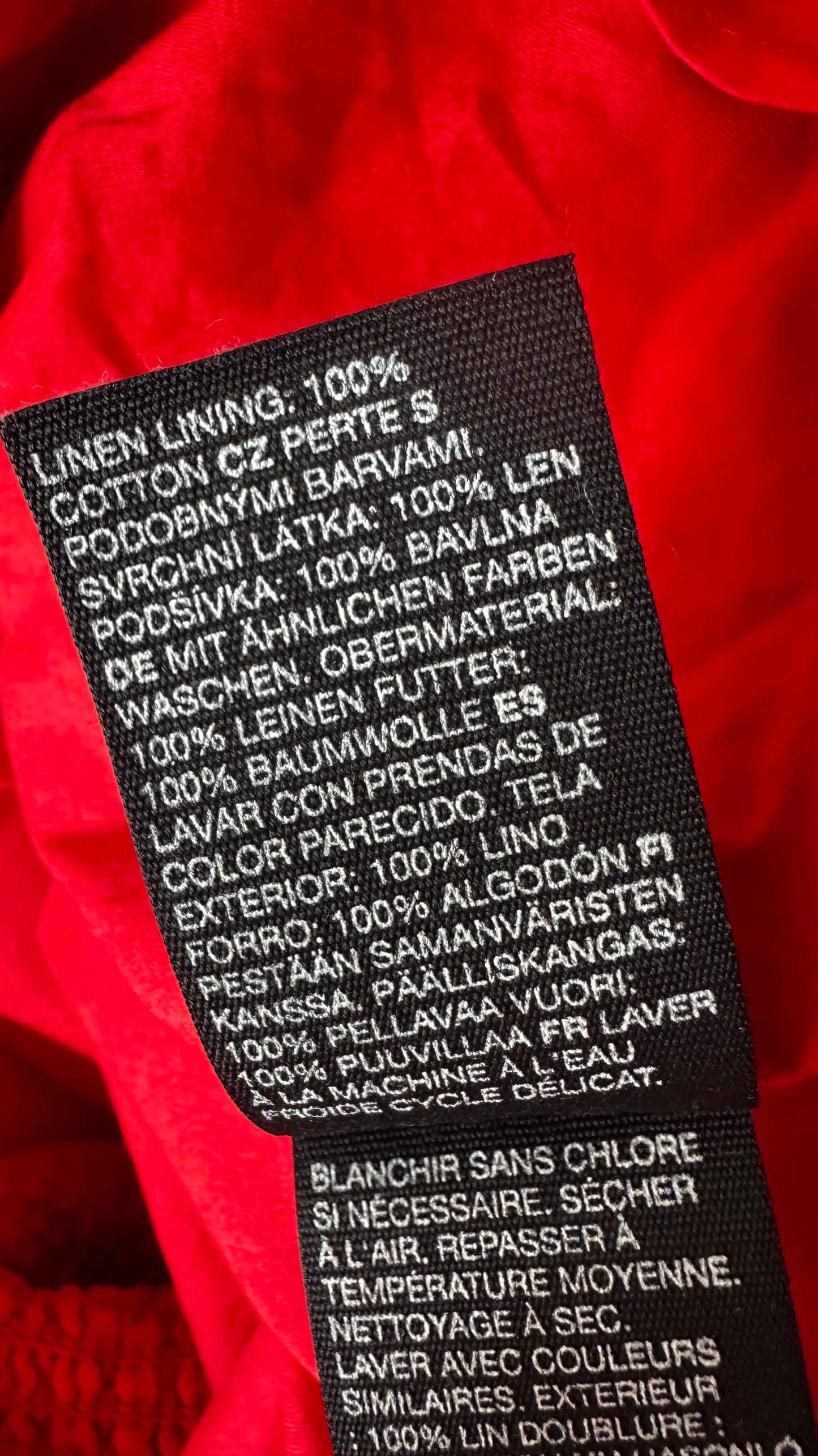 & other stories red cotton tiered mini dress medium UK 12 vgc
