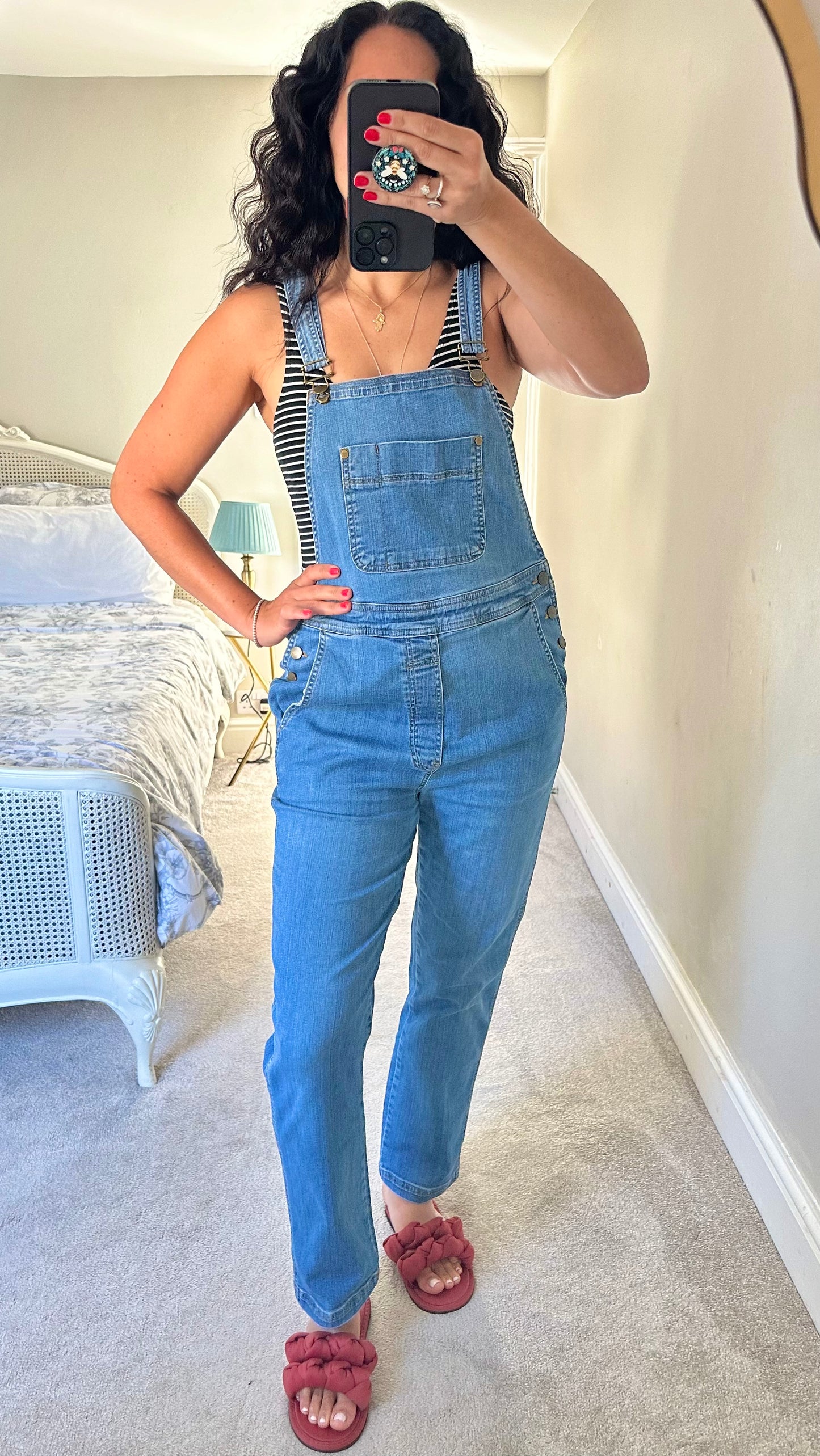 Ganni @ Selfridges blue denim jumpsuit jeans dungarees large UK 12 stretch perfect condition 🤍