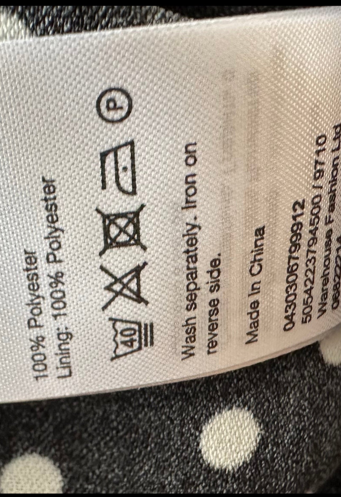 Warehouse black white polka dot jumpsuit Playsuit large UK 10 vgc