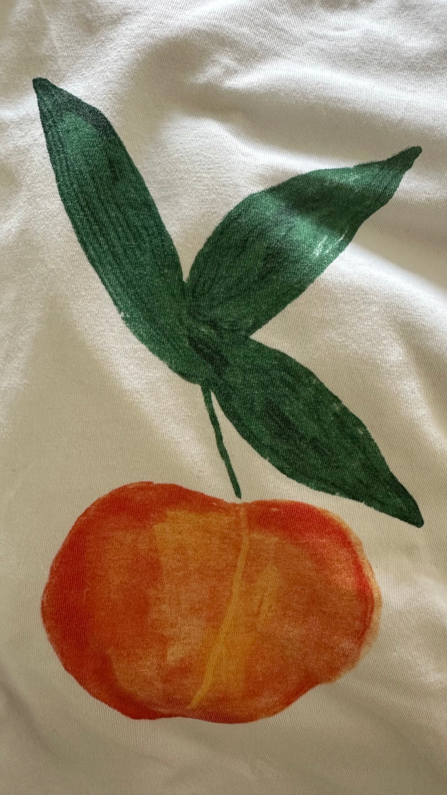 Fabienne Chapot white orange fruit print t shirt top medium UK 10 - 12