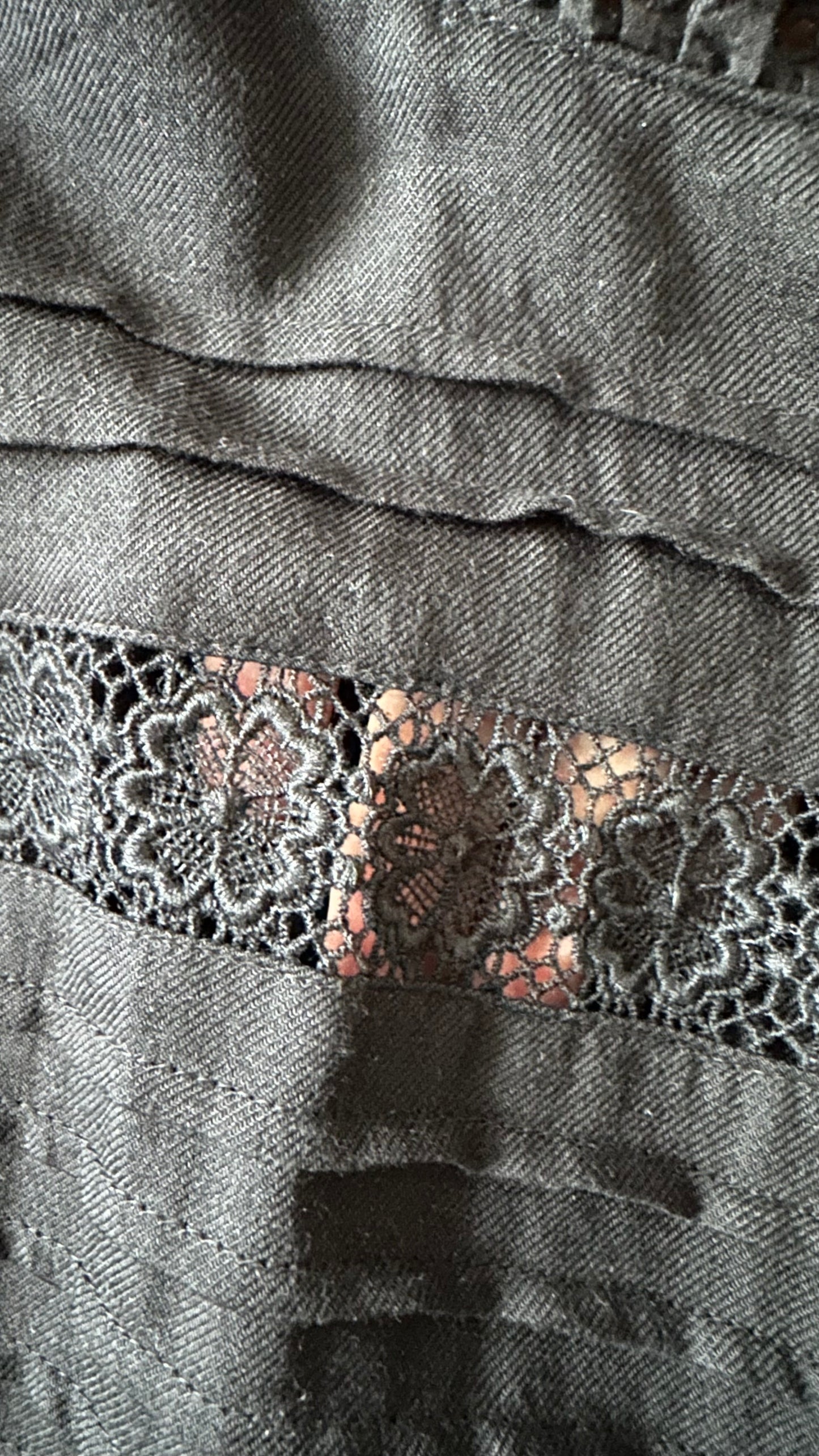 & other stories black boho lace dress small UK 10 vgc