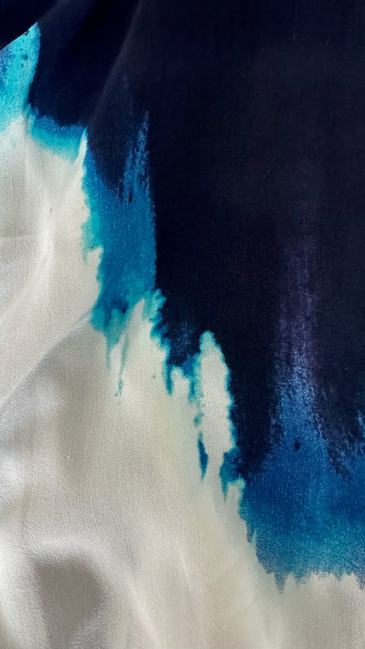 Mint velvet navy blue ombre tiered dye midi holiday dress small UK 8 vgc