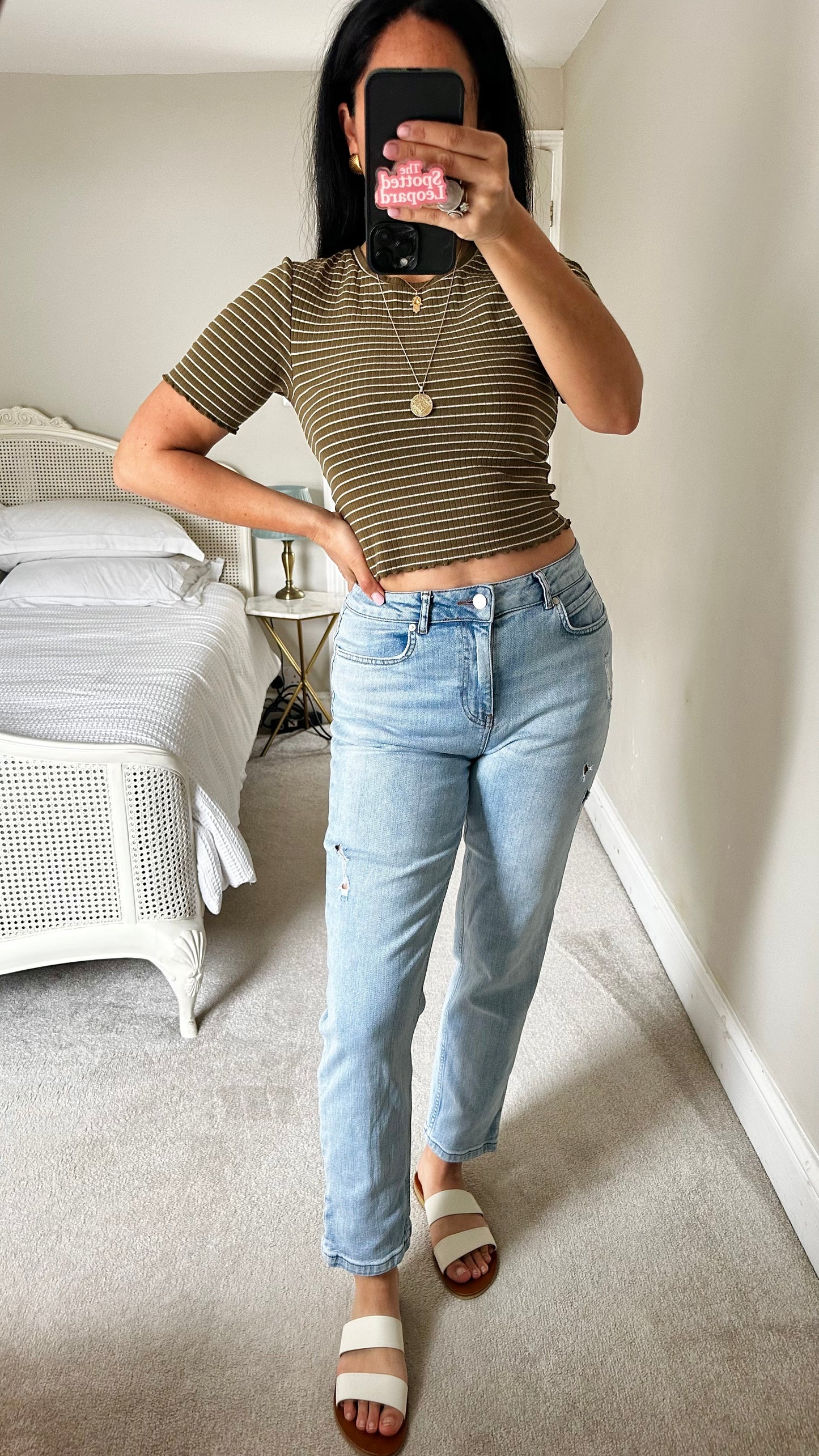 Mint Velvet light blue distressed denim jeans medium UK 10 12 regular