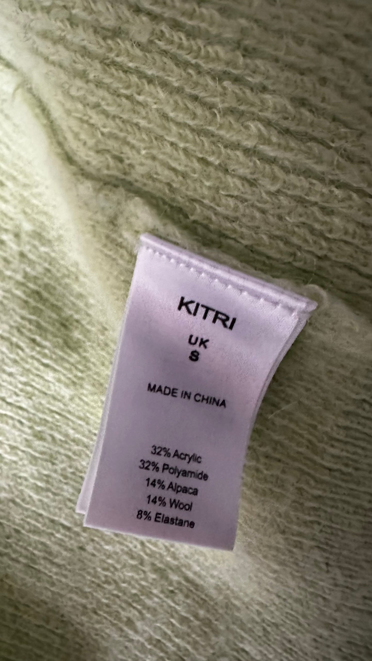 Kitri alpaca blend knitted wrap cardigan jumper medium UK 10-12 vgc