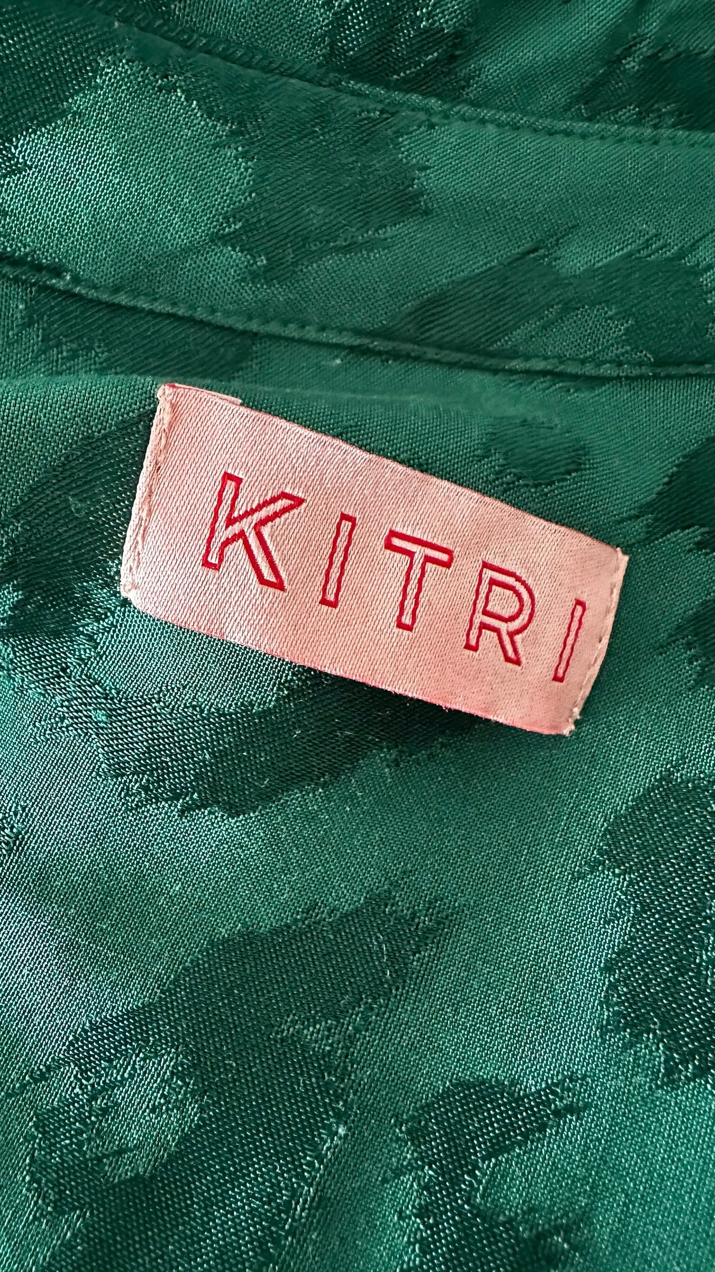 Kitri emerald green leopard print belted jumpsuit event extra large XL UK 14